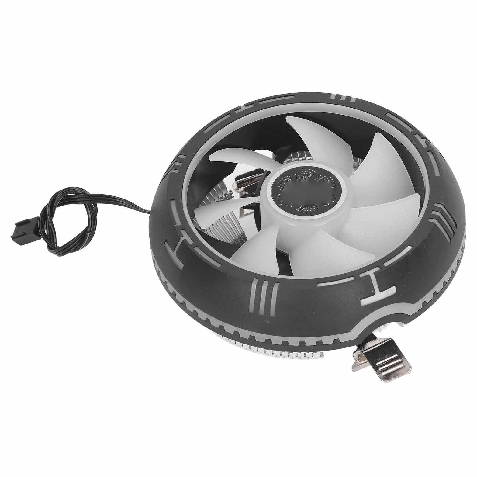 Fafeicy Wentylator Chłodzenia CPU z inteligentną kontrolą Temperatury i łożyskiem Hydraulicznym do Odprowadzania Ciepła z Procesora Komputera, LGA115x AM4, Miedziano-aluminiowy Radiator,