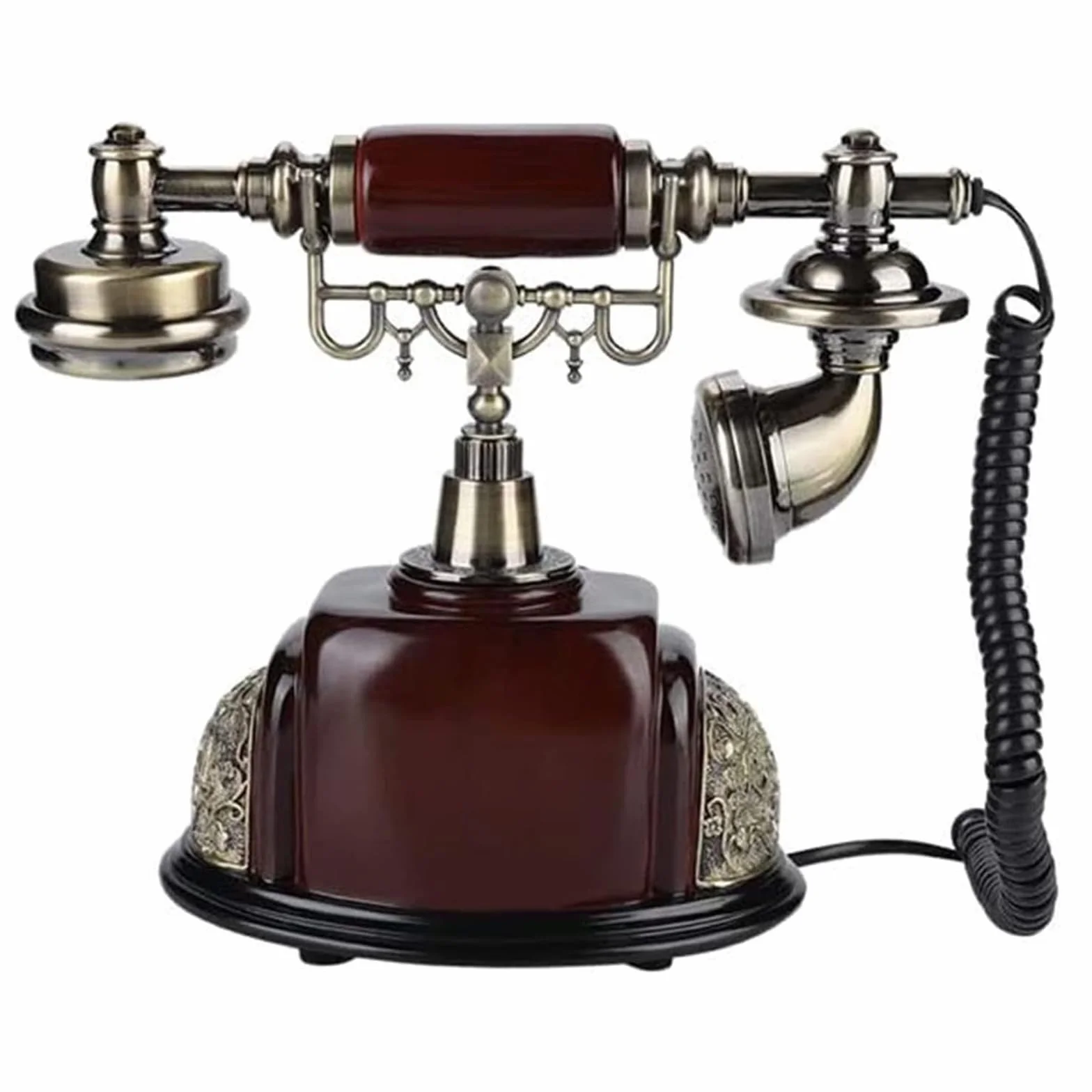 Telefon Przewodowy W Stylu Vintage, Telefon Stacjonarny W Stylu Retro, Staroświecki Telefon Stacjonarny Na Biurko Z Podświetlanym Wyświetlaczem, Regulowana Głośność Dzwonka, Do Domu, Biura