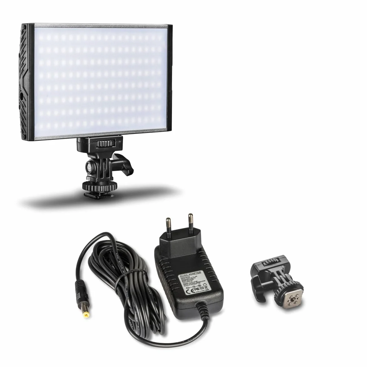 Walimex pro LED Niova 150 Bi Color lampa wideo LED z zasilaczem, On-Camera lampa fotograficzna 15 W, regulowana temperatura barwowa 3200-5600 K, ściemniana lampa studyjna