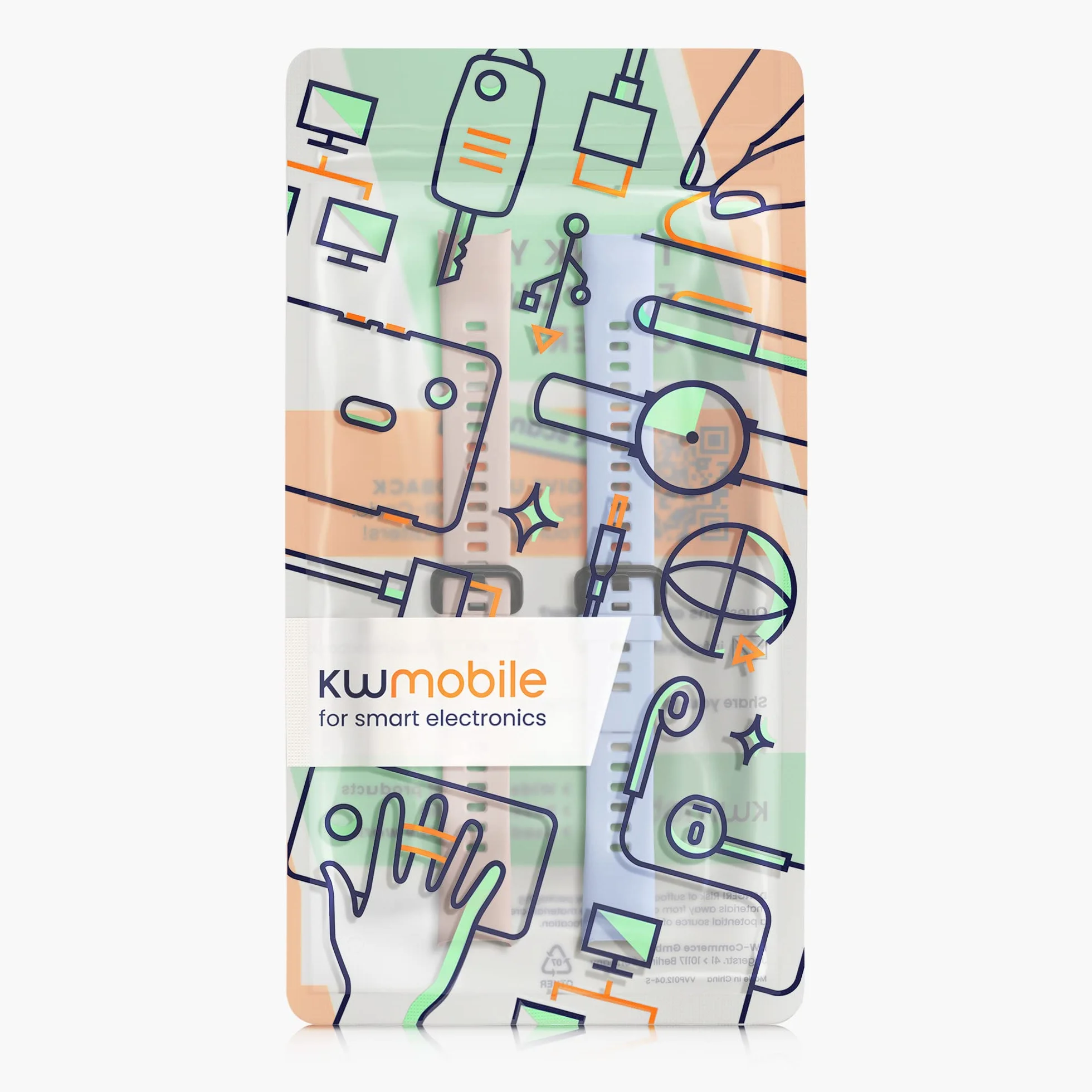 kwmobile Pasek kompatybilny z zegarkiem Huawei Band 4, 2 x zapasowy silikonowy pasek do zegarka