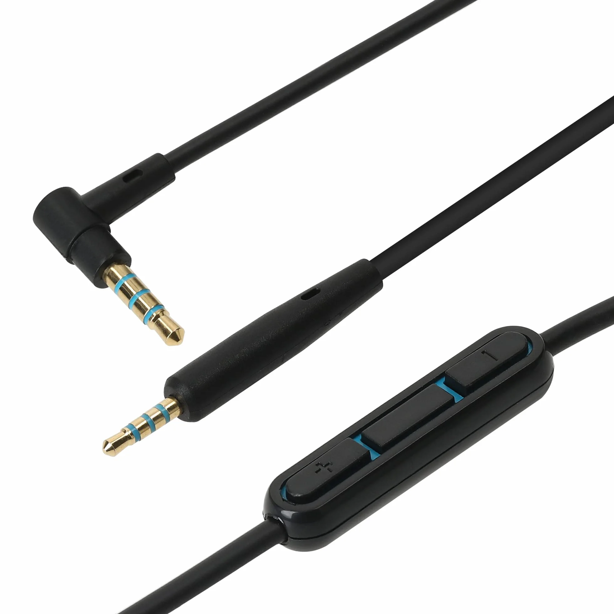 kwmobile Kabel do słuchawek JBL E30 / E50 / E55BT / E65 BTNC/LIVE 500BT / TUNE 600 BTNC/LIVE 650 BTNC - kabel zamienny 150 cm mikrofon regulator głośności - jack 3,5 mm, czarny, 60562.01_m002783