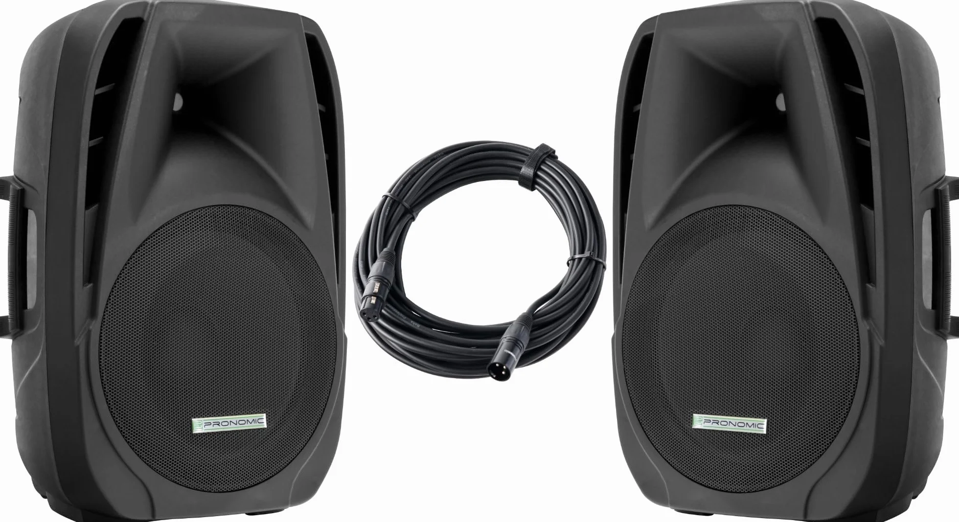 Pronomic PH15A DJ aktywne głośniki mobilne MP3 Bluetooth 700 W (na zewnątrz, głośnik niskotonowy 15", przetwornik wysokotonowy 34 mm, kołnierz wysokiego stojaka, lekko obracające się kółka, obudowa
