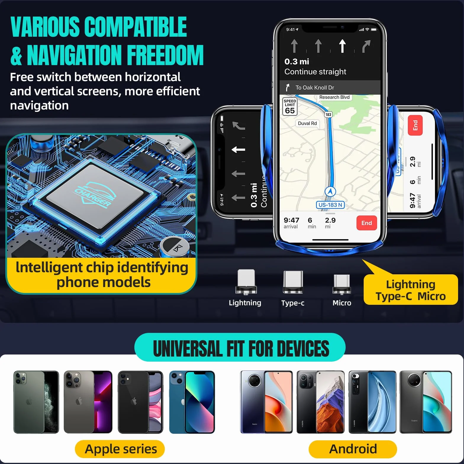 Bezprzewodowa ładowarka samochodowa, MAX 15 W, szybkie ładowanie, automatyczne zaciskanie, uchwyt na telefon, pasuje do iPhone 16, 15, 14, 13, 12, Pro, Max, Xs X, Samsung Galaxy S24 Ultra