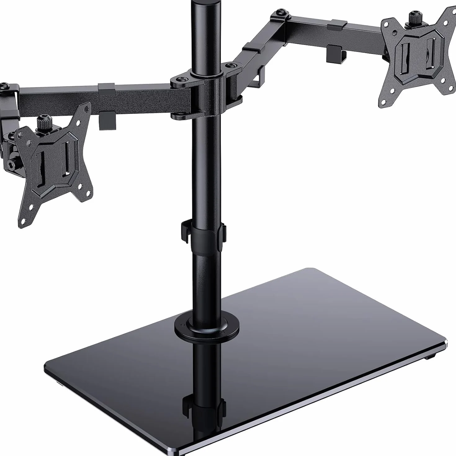 ErGear Uchwyt na podwójny ekran PC dla 13"- 32" z solidną konstrukcją Płynny Ruch Stojak na ekran Pochylenie ±45° 180° Obrót 360° Maksymalna waga 8 kg
