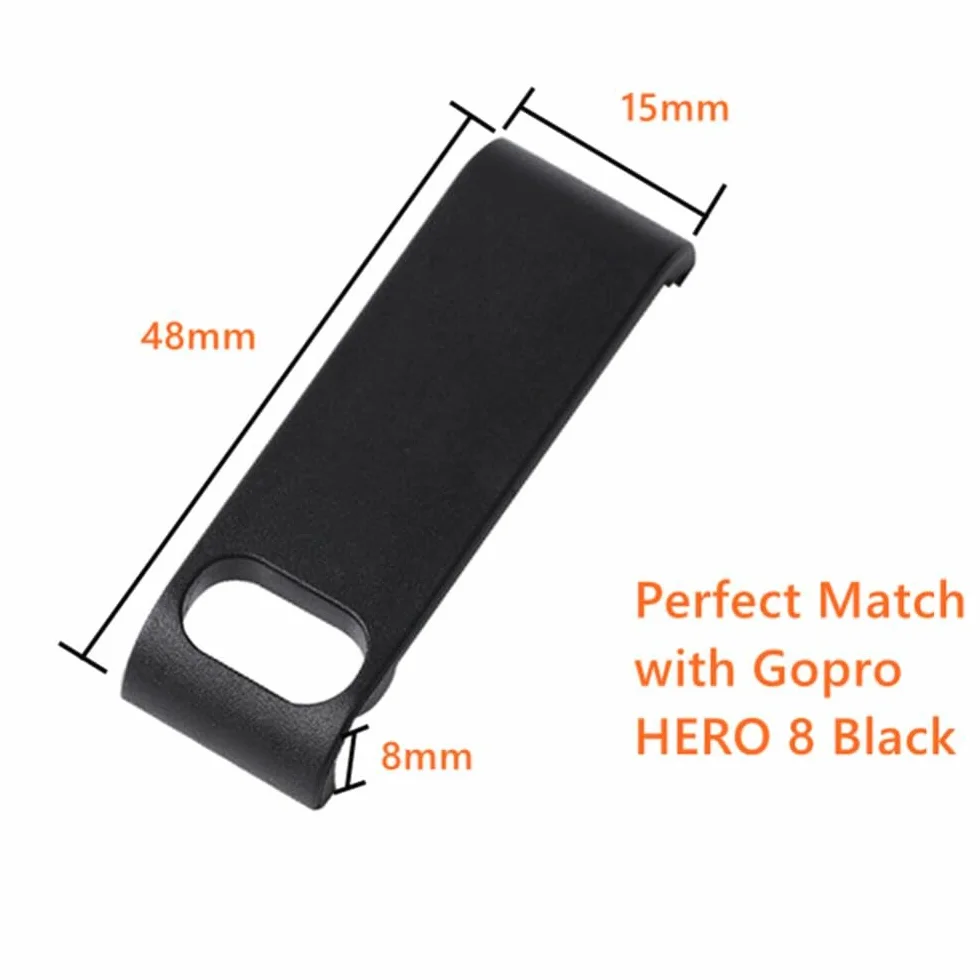 Zapasowa pokrywa baterii do drzwi bocznych do Gopro Hero 8, osłona baterii przelotowej z portem ładowania typu C, część naprawcza, akcesoria do aparatu odpowiednie do Gopro Hero 8, czarna