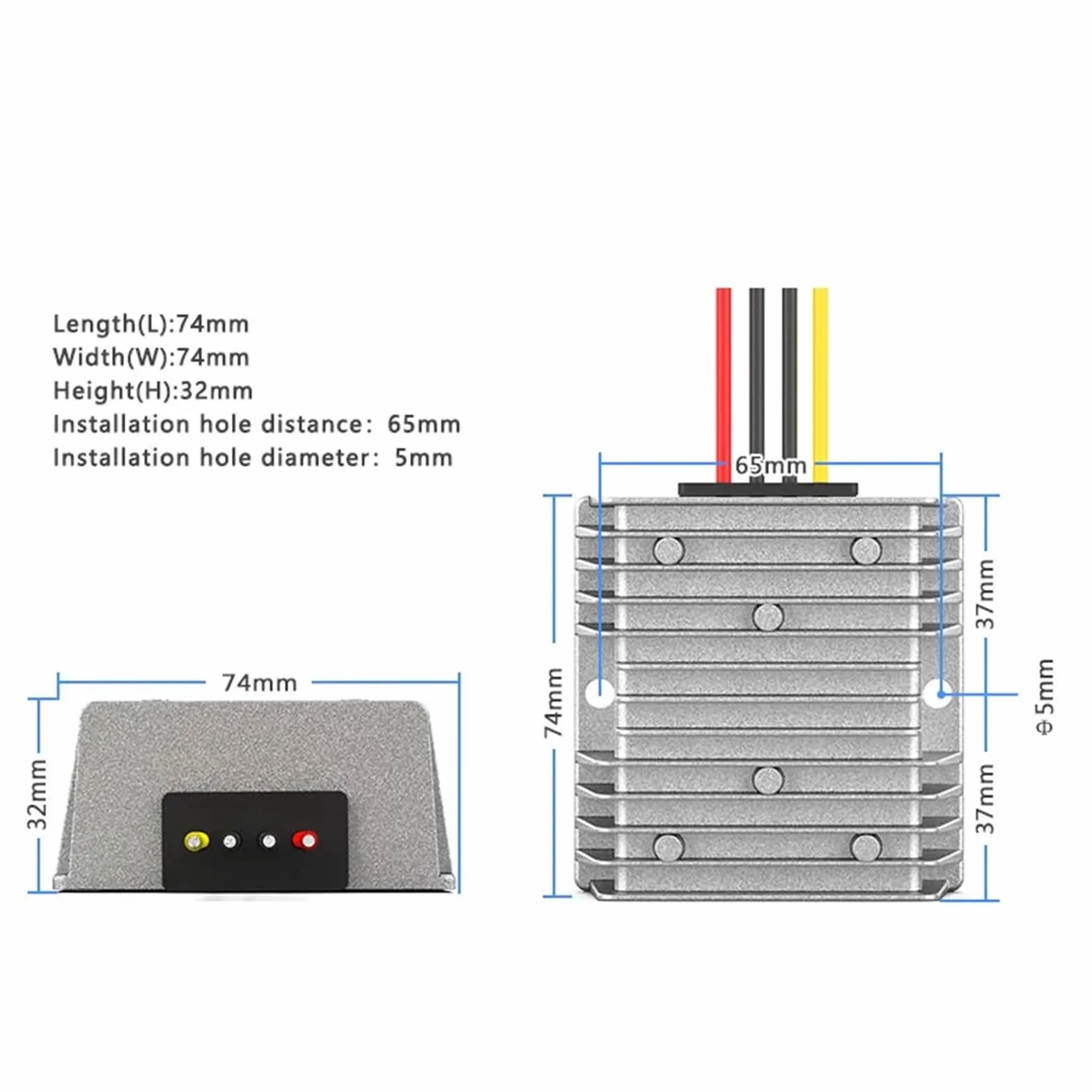 Zasilacz 36V48V do 19V DC moduł step-down 48V do 19V specjalny zasilacz do notebooka samochodowego alarm elektryczny (kolor: 48V do 19V 15A 285W)