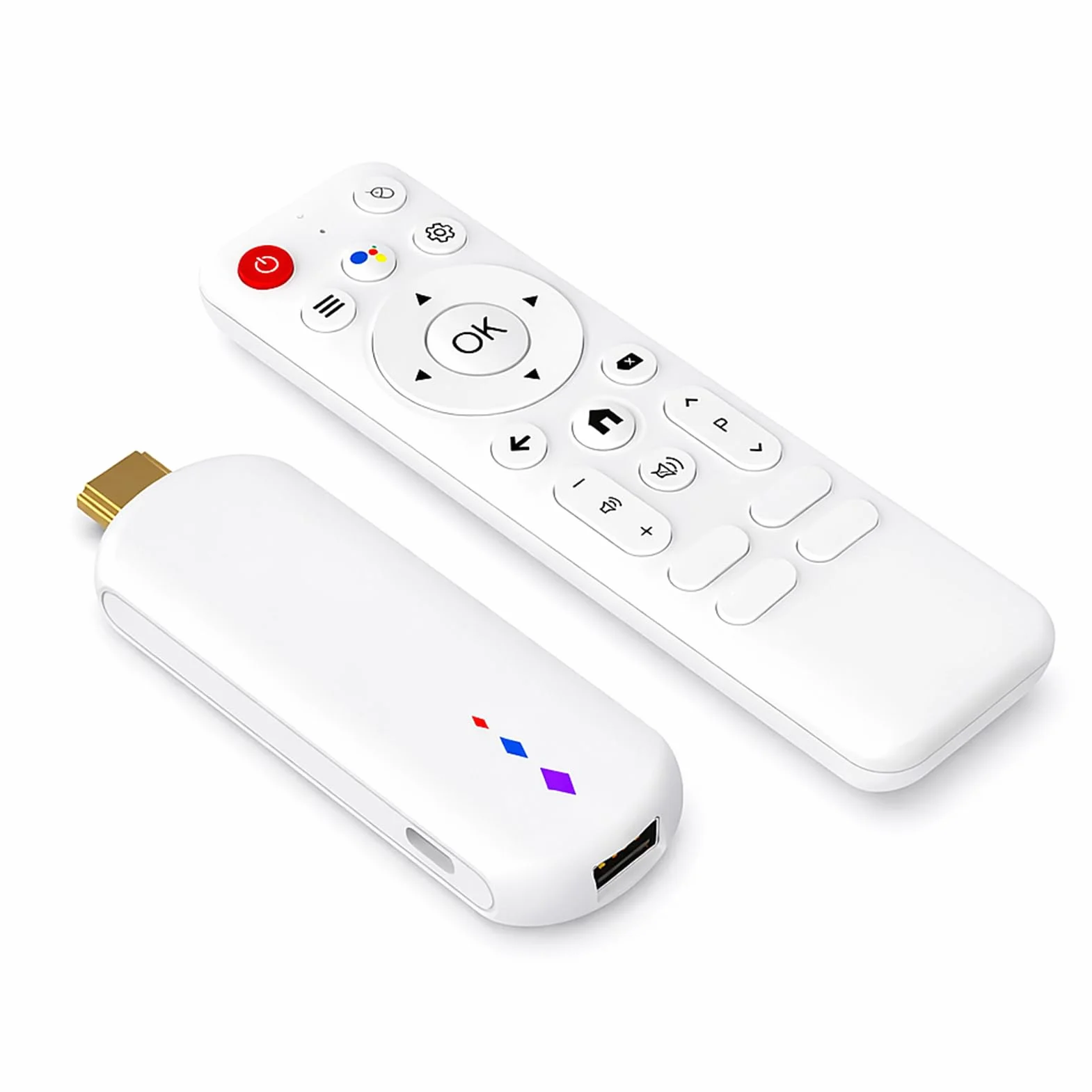 Gugxiom TV Stick 4K dla Androida Przenośny Odtwarzacz Multimediów do Przesyłania Strumieniowego z Pilotem Głosowym i 2 GB RAM 16 GB ROM, 4K HDR Smart TV Stick z 2,4G 5G WiFi do Domowej