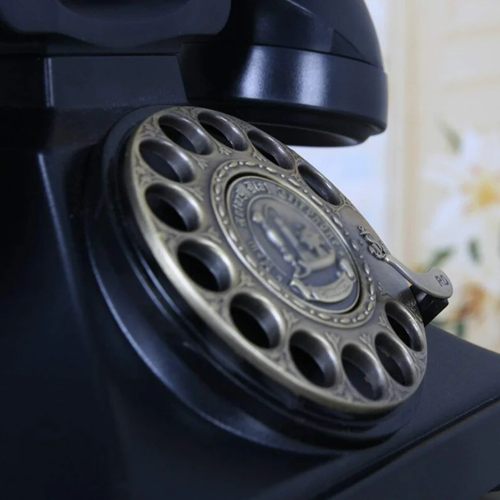 Antyczny telefon retro, telefon stacjonarny, replika, zabytkowy telefon stacjonarny retro, telefon domowy, telefon biurowy, wystrój salonu do domu/biura