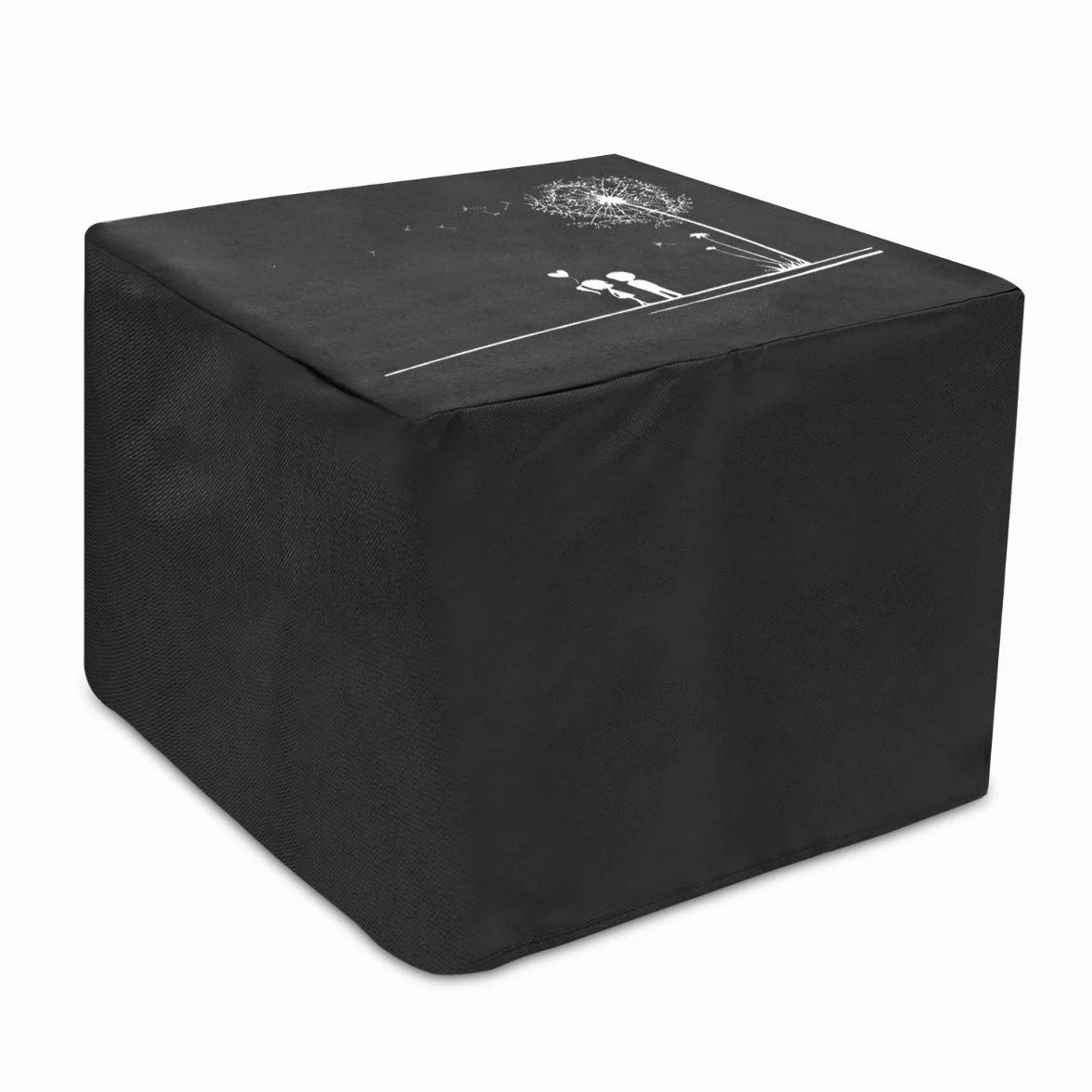 kwmobile Etui kompatybilne z Brother DCP-L2530DW / L2550DN / MFC-L2710DN / L2750DW - Osłona drukarki biała/czarna dzieci i mniszek lekarski