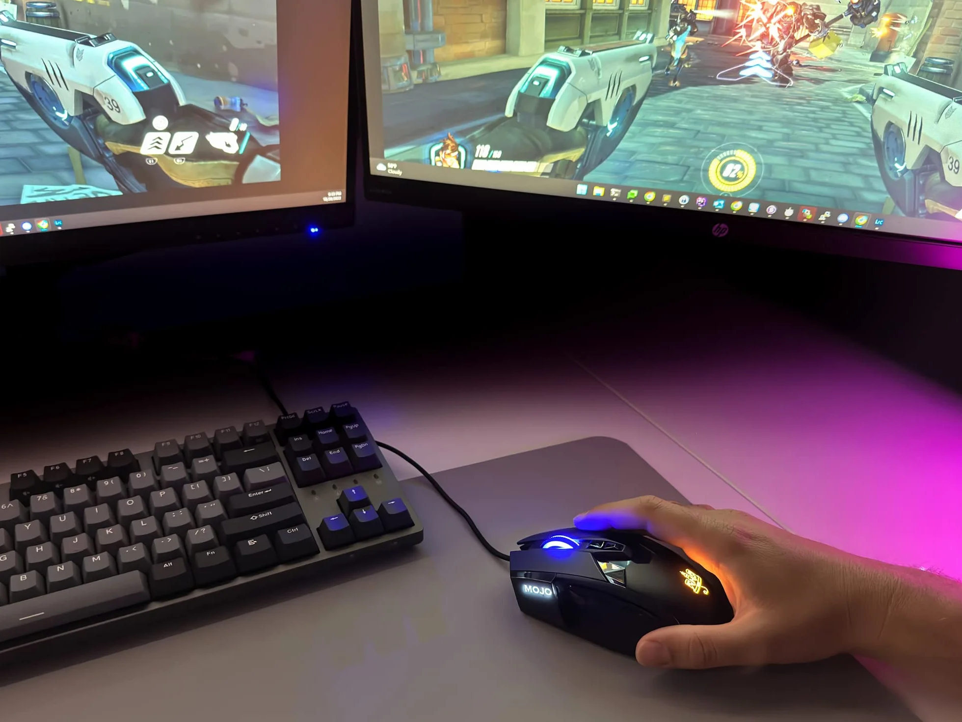 Cicha przewodowa mysz gamingowa do komputera, laptopa