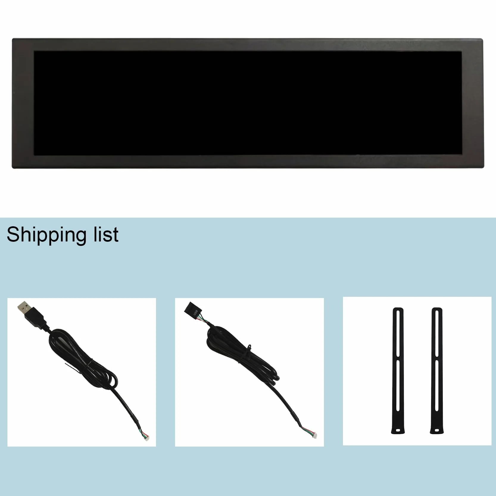 VSDISPLAY 9,16 cala 462 x 1920 IPS czarny monitor LCD | do obudowy PC DIY CPU GPU komputer wyświetlacz i motyw