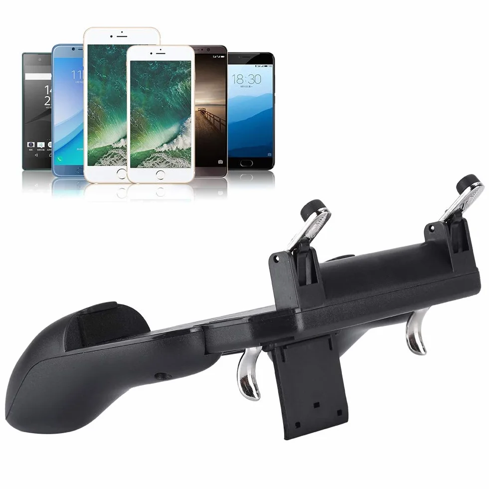 Gamepad, mobilny gamepad Kontroler gier Przenośna przenośna konsola do gier Shooter Sensitive Controller Joysticki Gamepad dla PUBG Kompatybilny ze smartfonem iPhone Android. Double the comfort
