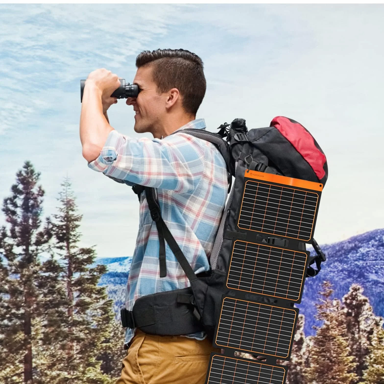 FlexSolar Panel słoneczny 40 W, USB-C(PD2.0), USB-A (QC3.0), przenośna, składana ładowarka solarna, awaryjne zasilanie, IP67, wodoszczelny, kemping, wędrówki, podróże z plecakiem, outdoor, do