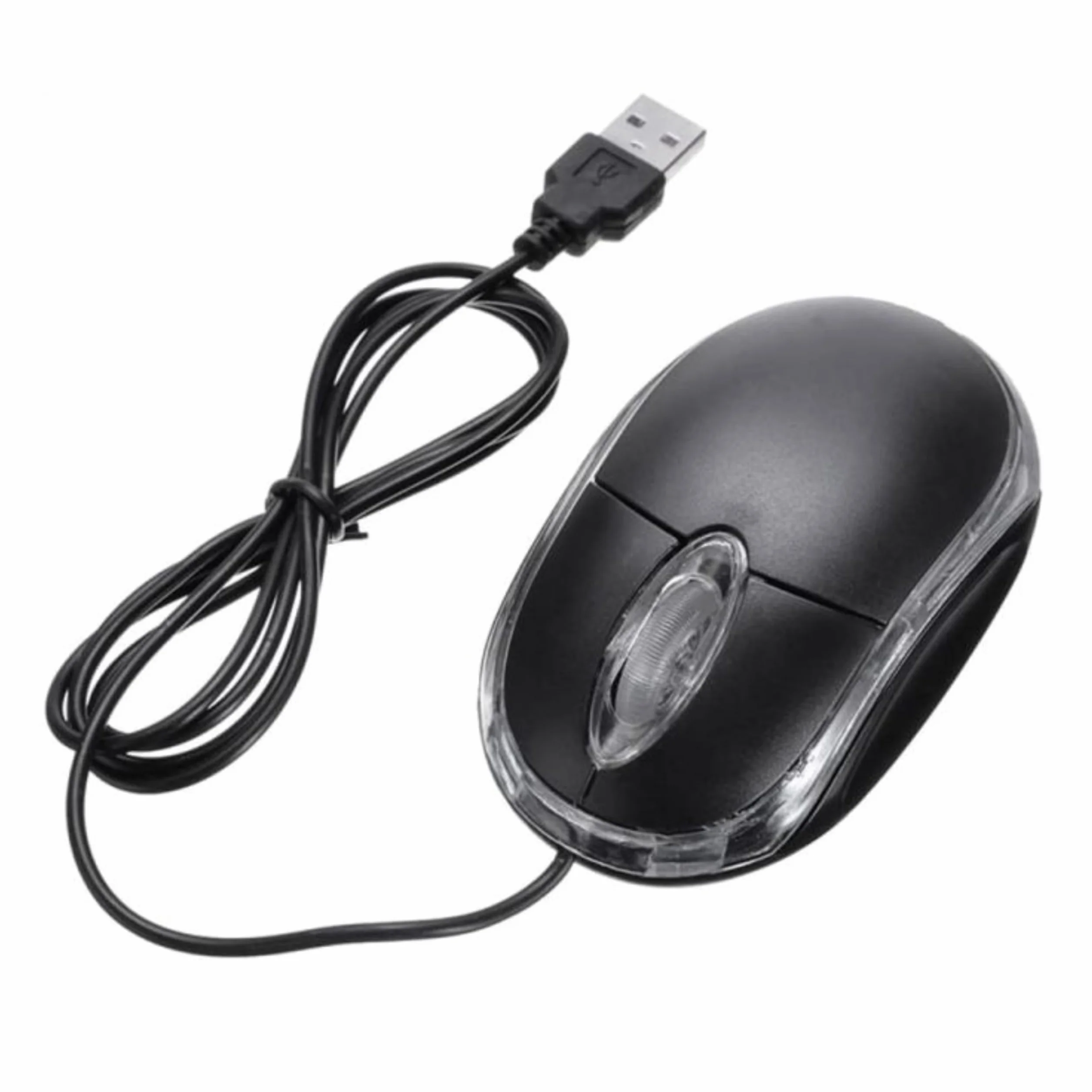 ANRANK UM2030AK czarna optyczna USB 3-przyciskowa mysz 3D kółko przewijane światło LED mysz myszy do komputera laptopa komputera