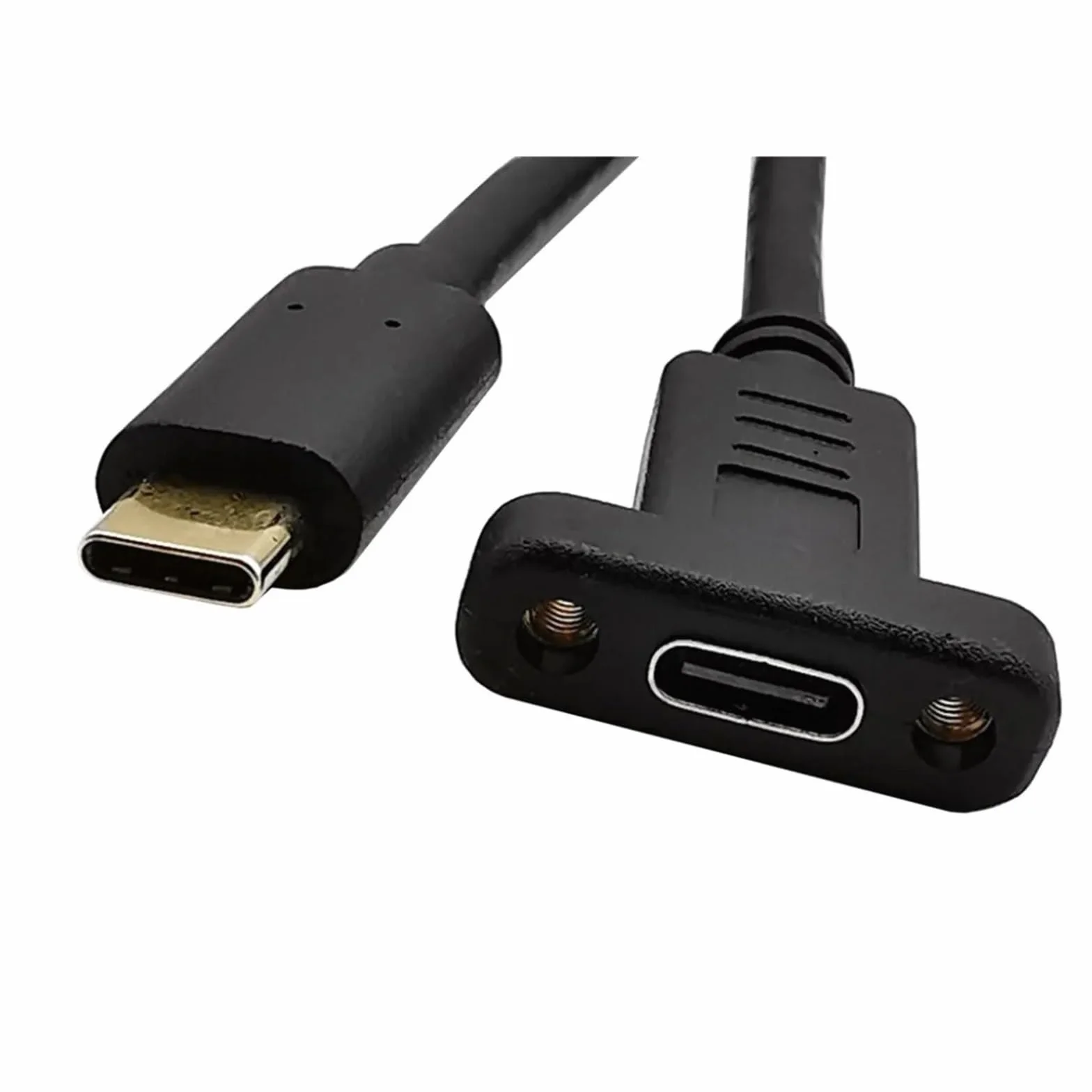 Kabel USB C żeński na żeński adapter typu C 10 Gb/s USB 3.1 Adapter ze śrubami panelowymi konwerter złącza USB typu c 30 cm 1m (Uc-217,1,8M)