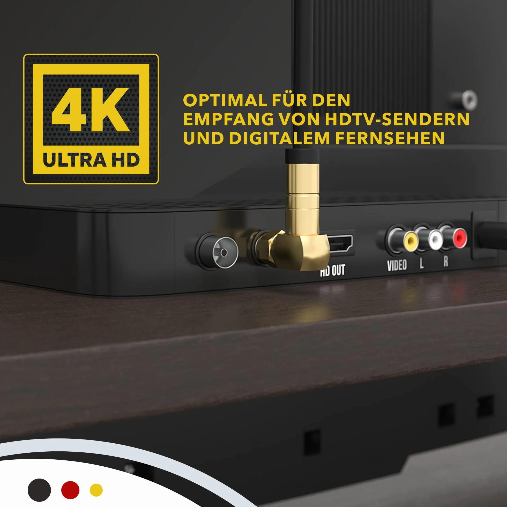 Kabel satelitarny 1 m kabel satelitarny SAT TV kabel antenowy cyfrowy kabel koncentryczny do Internetu 2 x wtyczka F 90° kątowa wtyczka kątowa router modem kabel przyłączeniowy HD 4K UHD DVB-S DVB-S2