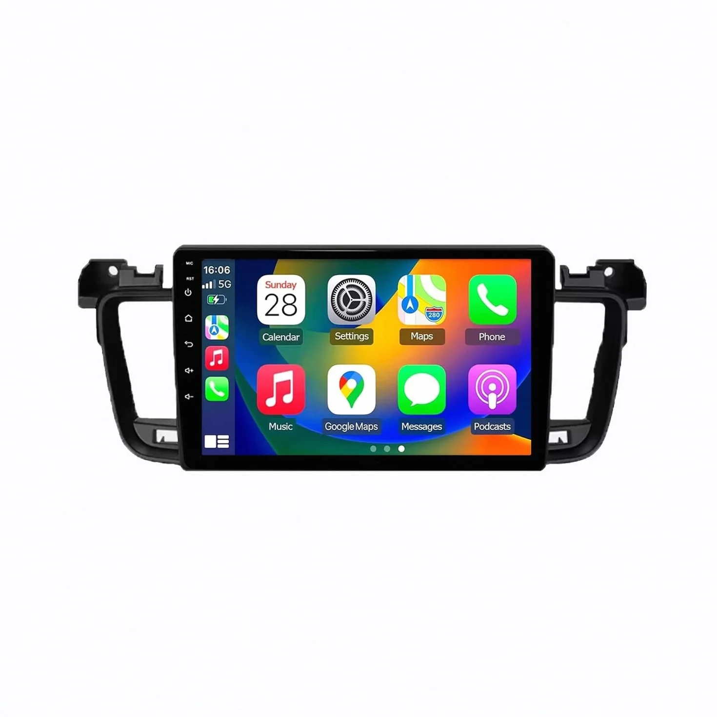 Przenośny Ekran Carplay Systemu Audio dla Peugeot 508 508SW 508CC 2011-2018 Odtwarzacz Wideo Car Play Mirror Link, Siri/Airplay/Aux/Radio, Odtwarzacz Bluetooth, 4 Rdzeń 4G+64G