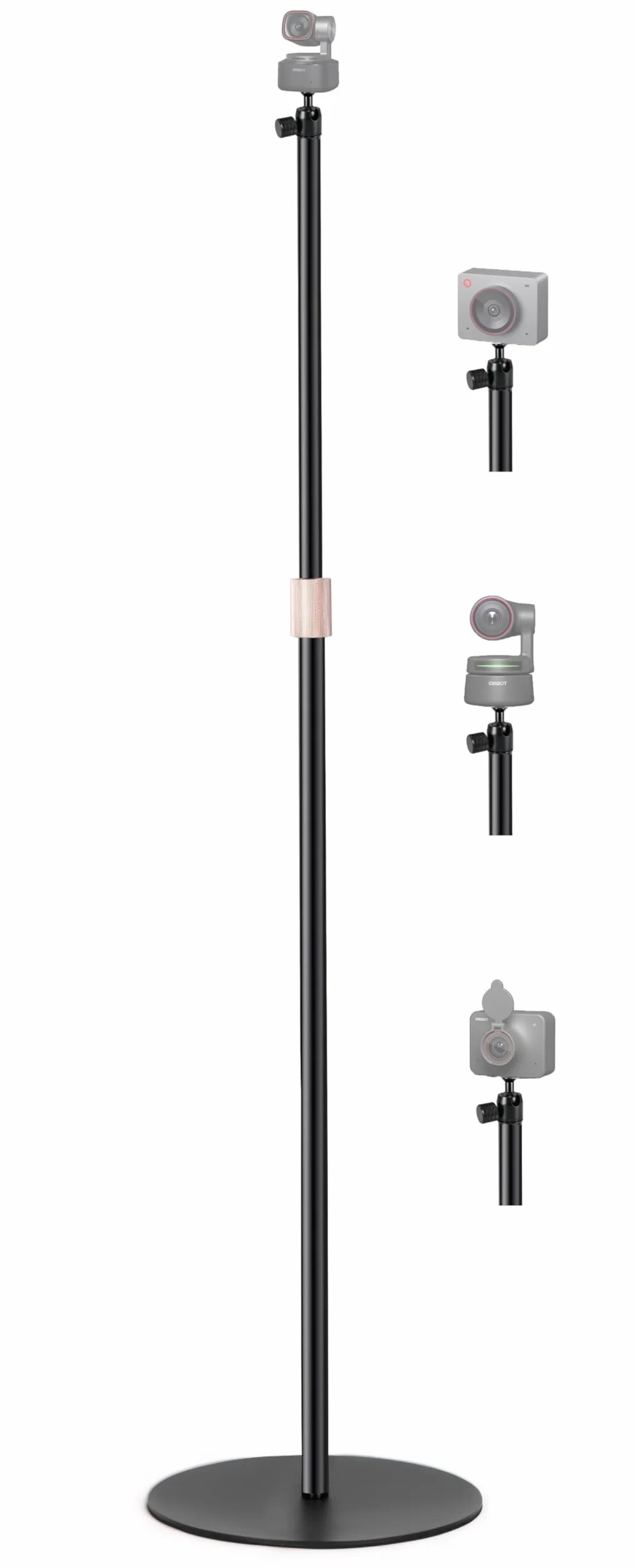 Stojak na kamerę internetową 160 cm kompatybilny z OBSBOT Tiny 2/ Tiny SE/Meet-2-4K/Meet SE/Meet SE/Meet Webcams