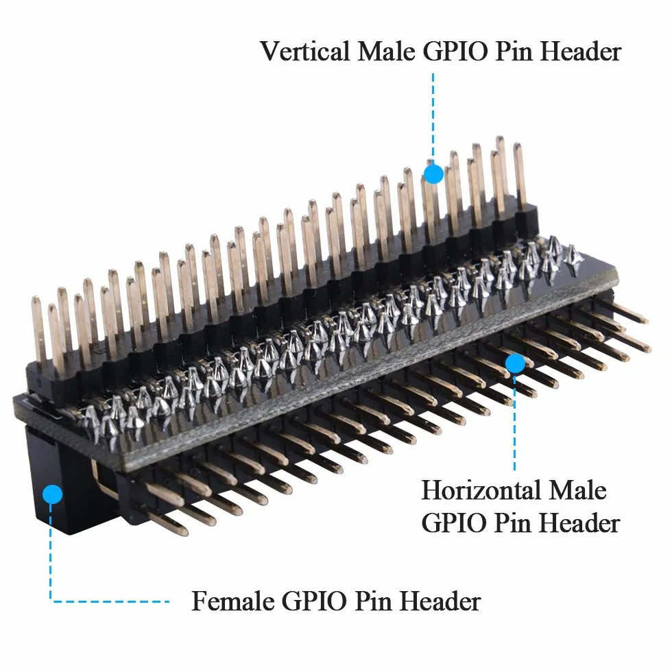 GeeekPi Micro Złącza Raspberry Pi 40 pinów GPIO 1 do 2 płyta rozszerzająca 2x20 pin podwójny męski nagłówek