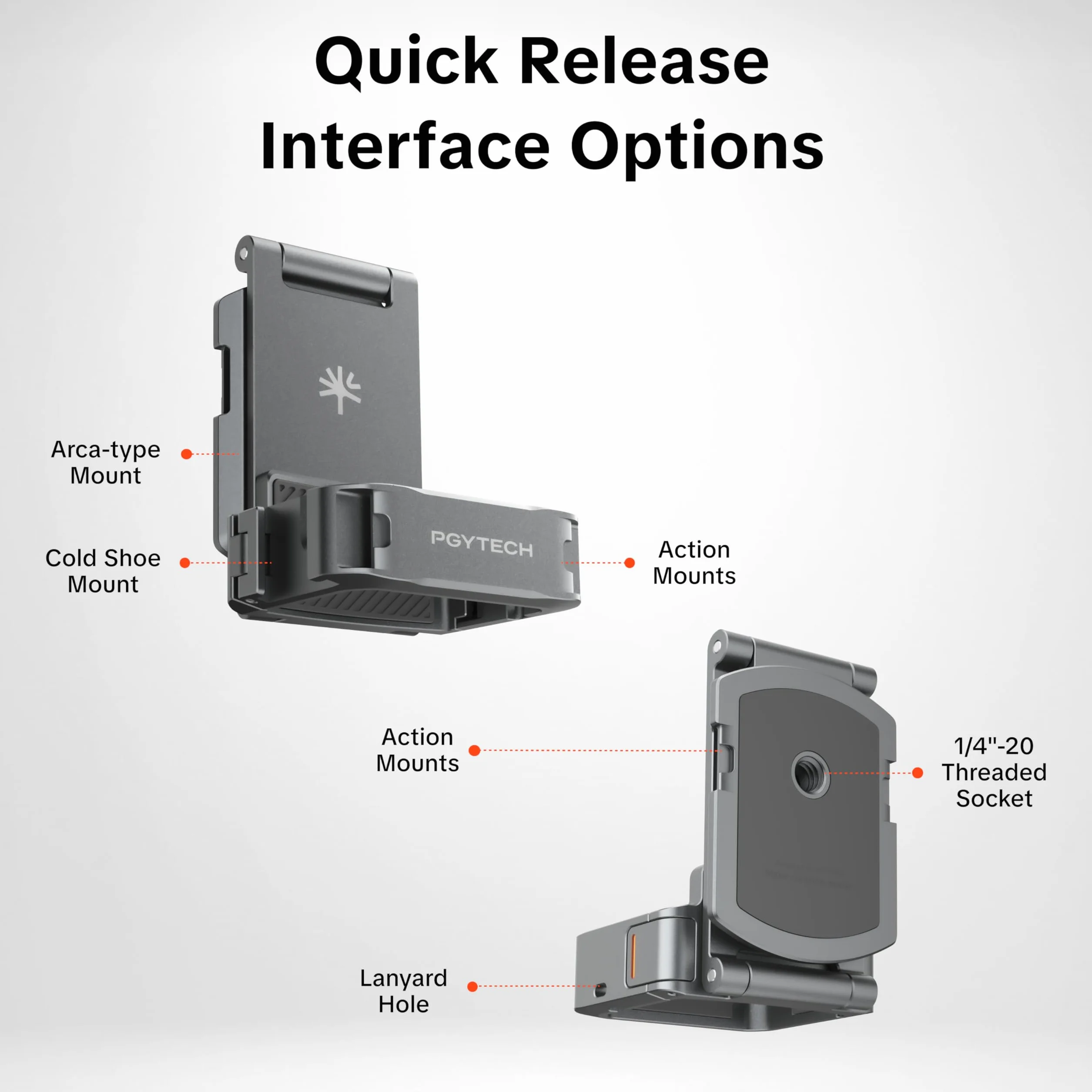 PGYTECH Klatka do Dji Osmo Pocket 3/4/4P/Xtra Muse, Ramka Rozszerzająca | Trwały Stop Aluminium, Szybkie Mocowanie Magnetyczne, Mocowanie Zimna Stopka i 1/4, Lekka Obudowa Ochronna