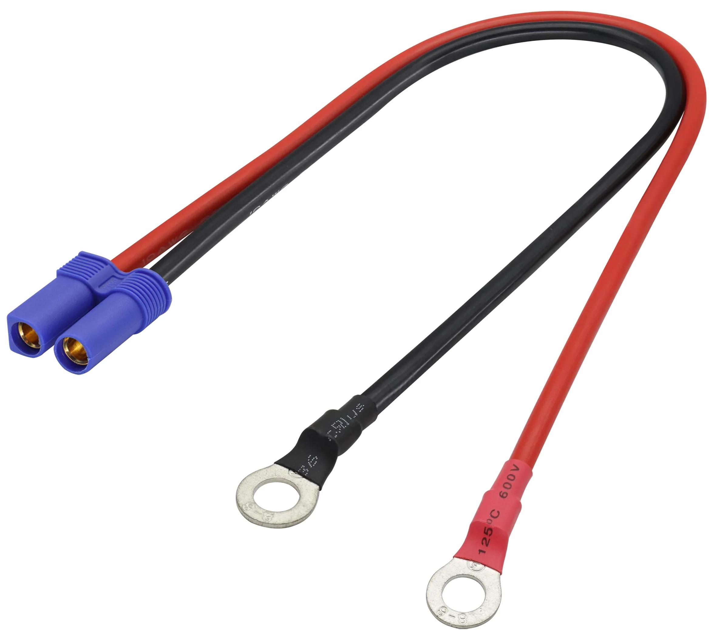 EC5 na kabel adaptera zacisku O-ring, EC5 żeński na oczko oczko, złącze przedłużające 10AWG, RC ESC, ładowarka boczna (40 cm)