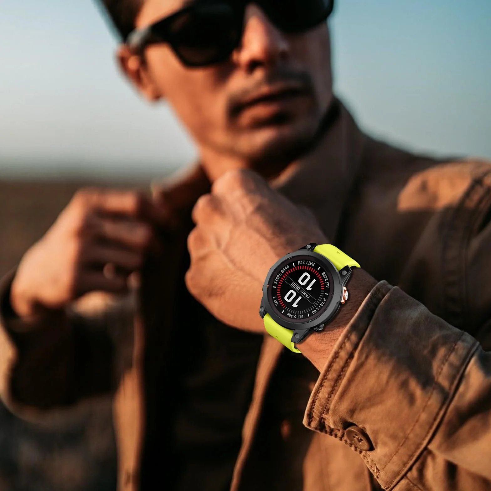 Pasek do zegarka Garmin Fenix 6 Pro/Fenix 6/Fenix 7/Fenix 7 Pro/Fenix 5/Epix Pro 47 mm, 22 mm silikonowe paski zamienne QuickFit