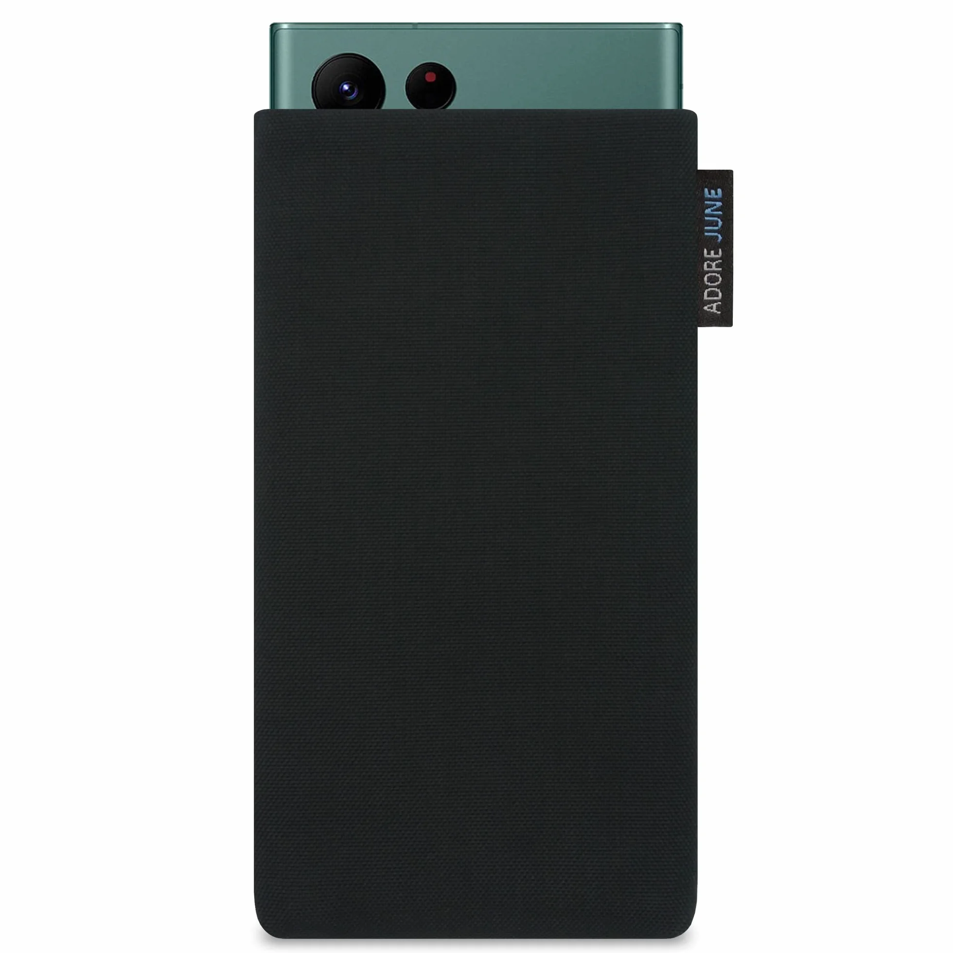 Adore June Classic Black Ochronny Pokrowiec kompatybilny z Galaxy S23 Ultra/Galaxy S22 Ultra, wytrzymały zestaw tekstylny z wyświetlaczem czyszczącym