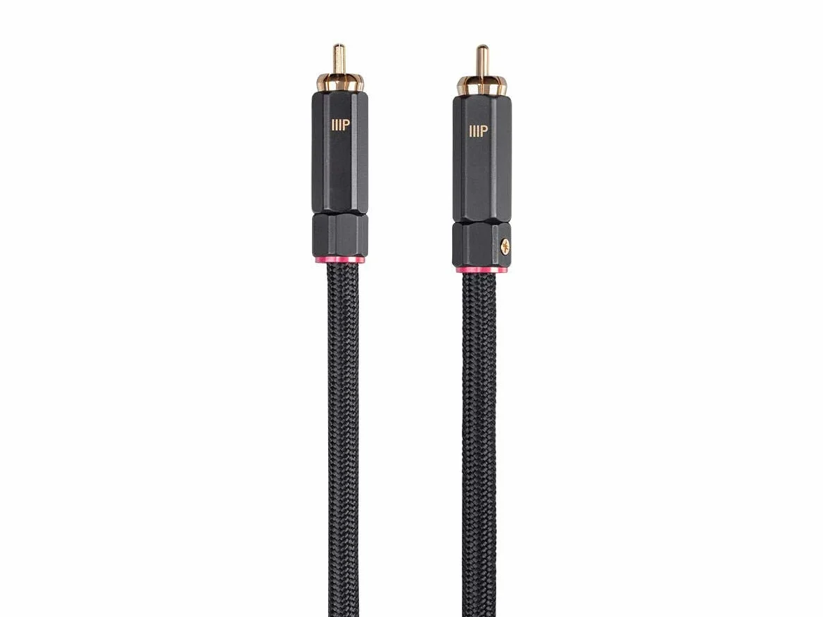 Monoprice Onix Series Digital Coaxial Audio/Video RCA Subwoofer CL2 Kabel znamionowy, RG-6/U 75 omów, 3,7 m, czarny