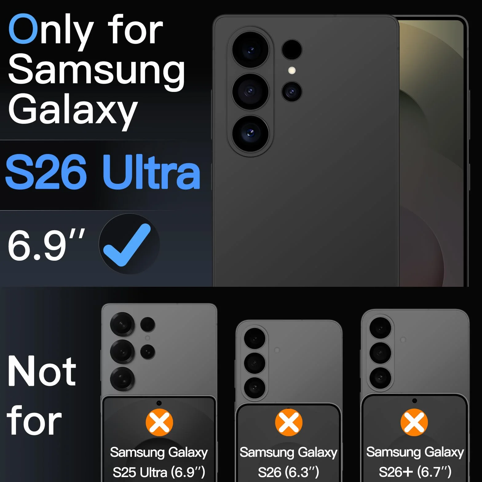 JETech Matowe Ochraniacz Ekranu dla Samsung Galaxy S26 Ultra, Anty-Blask 9H Szkło Hartowane Film, Ochrona Przed Odciskami Palców, 10 Sekund łatwej Instalacji, Przyjazny dla Przypadku, 2 Sztuki