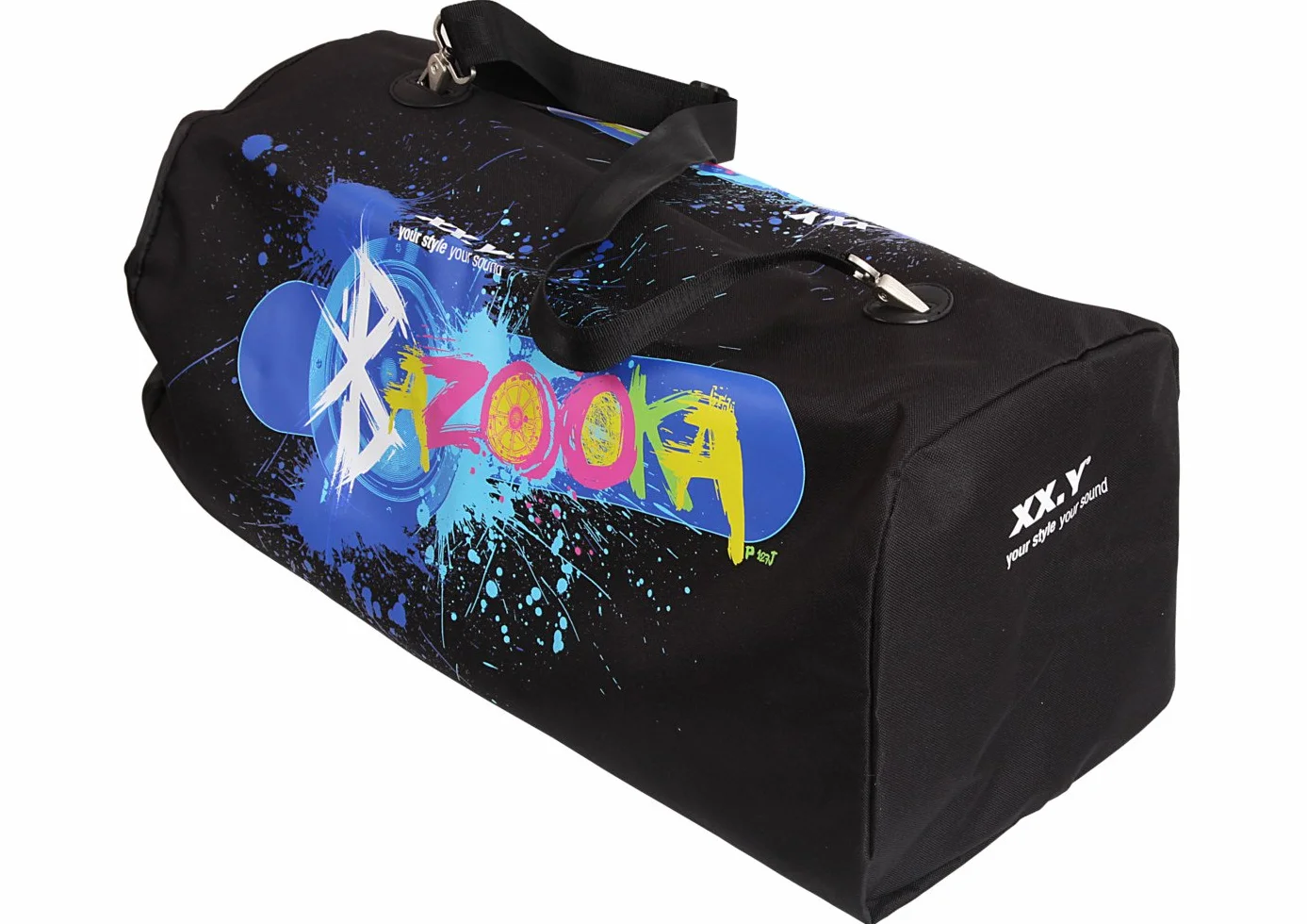 XX.Y P-127J przenośny głośnik Bluetooth Boom Box (NFC) z wbudowanym akumulatorem/wejściem audio do mikrofonu/instrumentu muzycznego/odtwarzacza MP3, czarny