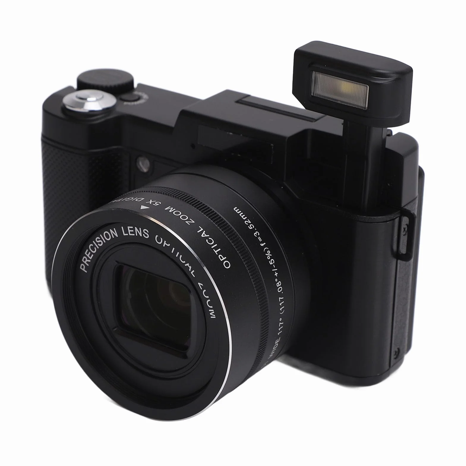 Aparat Cyfrowy, Aparat do Vlogowania HD 4K 48 MP, 3-calowym Odchylanym Ekranem, 5-krotny Zoom Optyczny/8-krotny Zoom Cyfrowy, Tryb Makro, Stabilizator Obrazu, Autofokusem