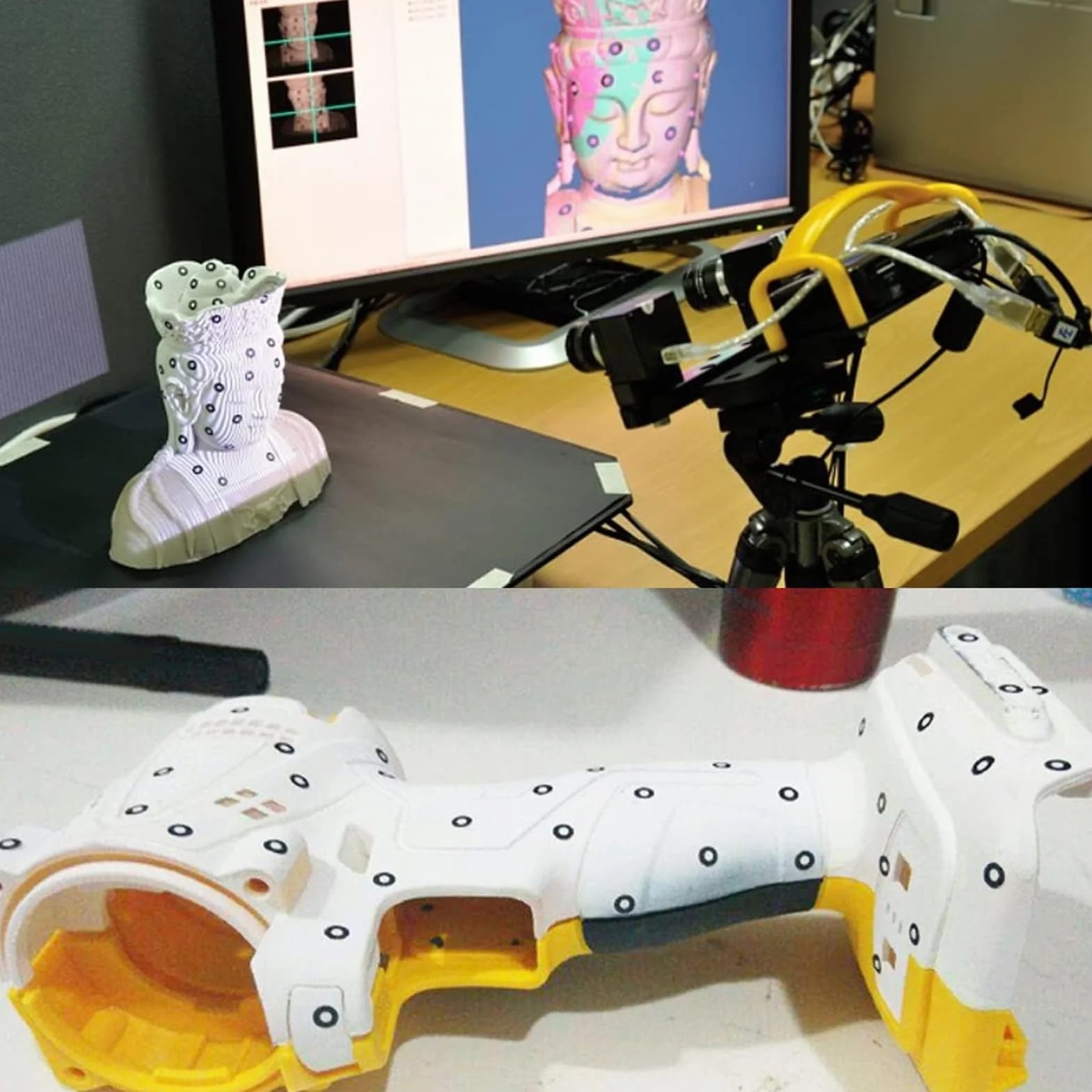 Odblaskowe Naklejki z Kropkami śledzącymi 6mm 10 Arkuszy do Skanowania 3D
