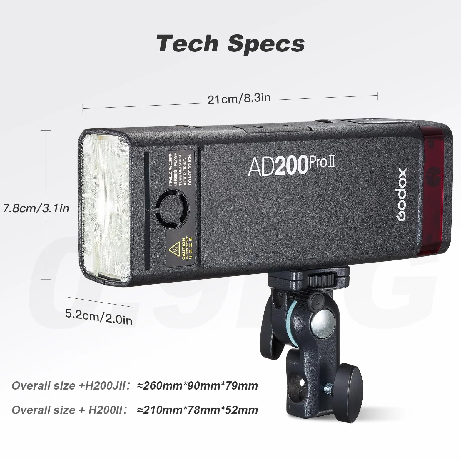 GODOX AD200ProII – zaktualizowana kieszonkowa lampa błyskowa 200 W, 2,4 G, 1/512 przy pełnej mocy, 10-stopniowa regulacja mocy, tryb stały temperatura barwowa ± 100 K