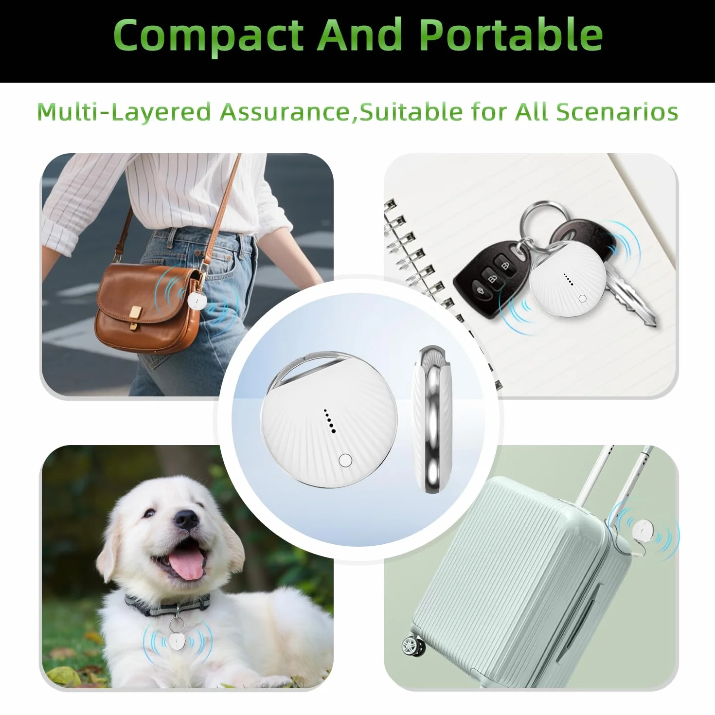 5 szt. Air Key Finder, Air Tracker kompatybilny z aplikacją Apple Where is App (iOS Only), Suitcase Tracker for Luggage/Bags/Key, Battery Life One Year, IP68 wodoodporny lokalizator GPS
