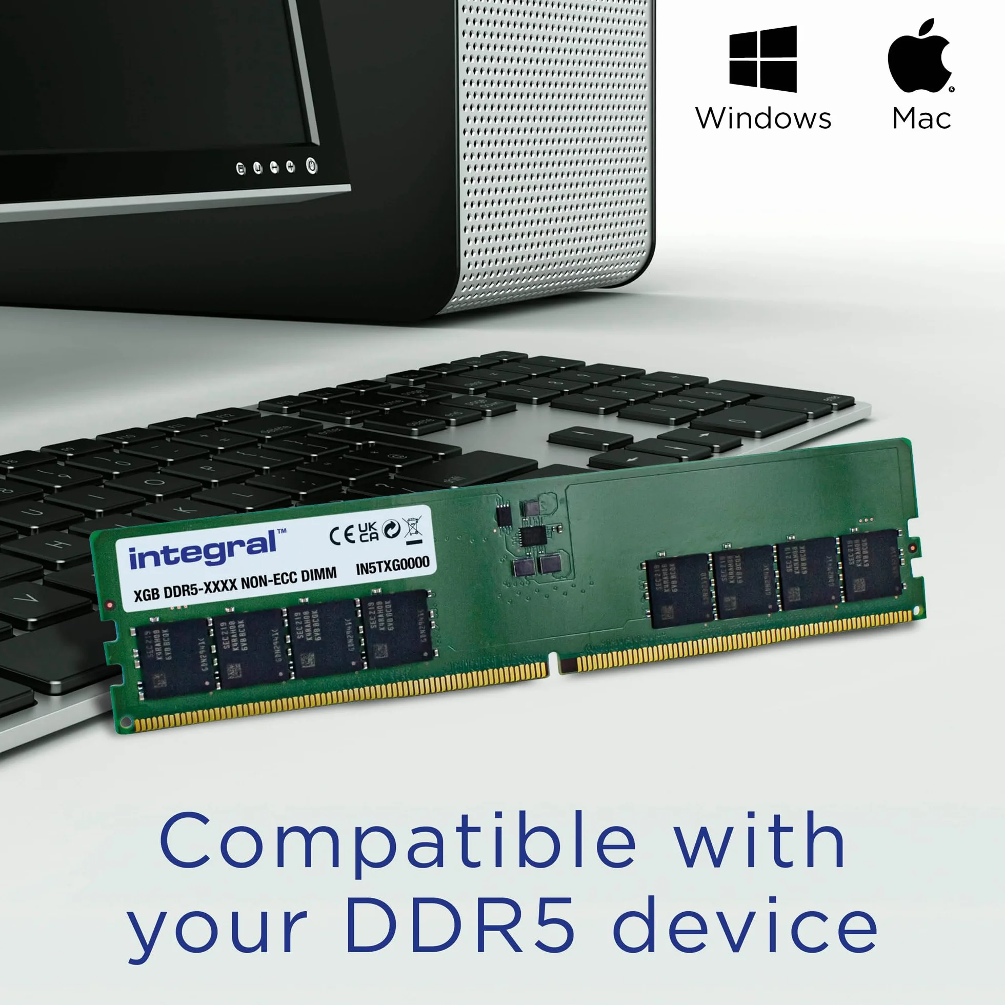 Integral Zestaw 16 GB (2 x 8 GB) DDR5 RAM 4800 MHz DIMM moduł pamięci komputera stacjonarnego