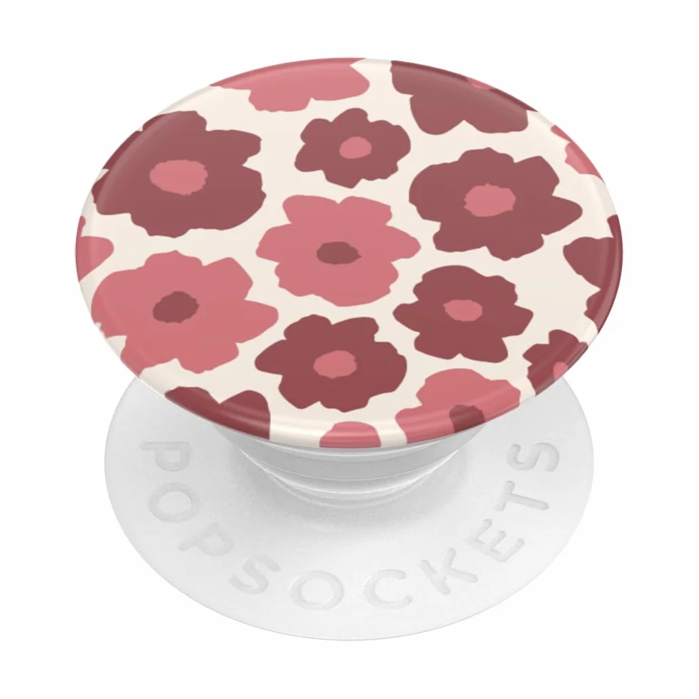 PopSockets: PopGrip - Rozkładany uchwyt i podstawka do telefonów oraz tabletów z wymiennymi krążkami PopTops - Mauve Floral