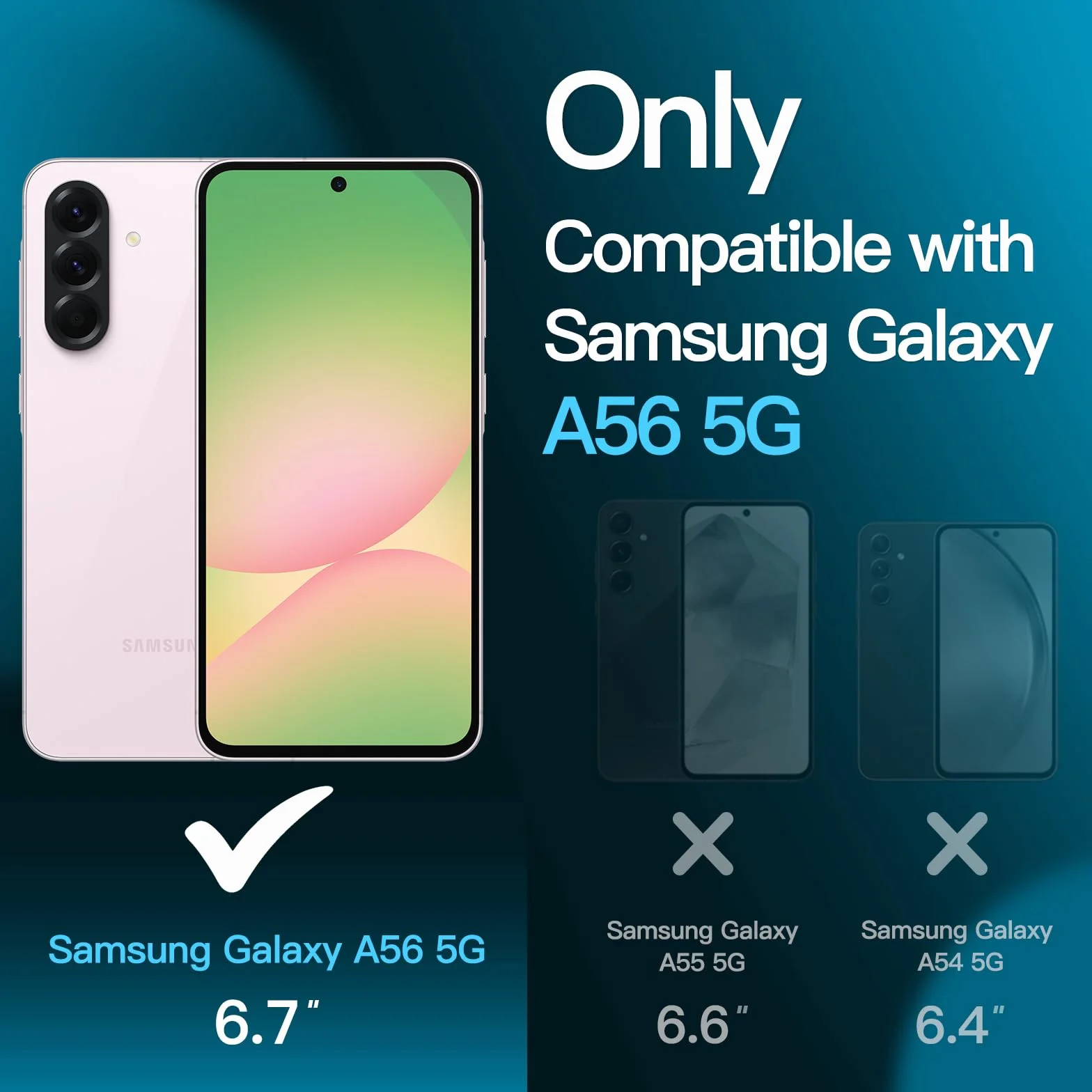 JETech Ochraniacz Ekranu dla Samsung Galaxy A56 5G, 9H Szkło Hartowane Film, Odporny na Zarysowania, HD Przejaśniać, 3 Sztuki