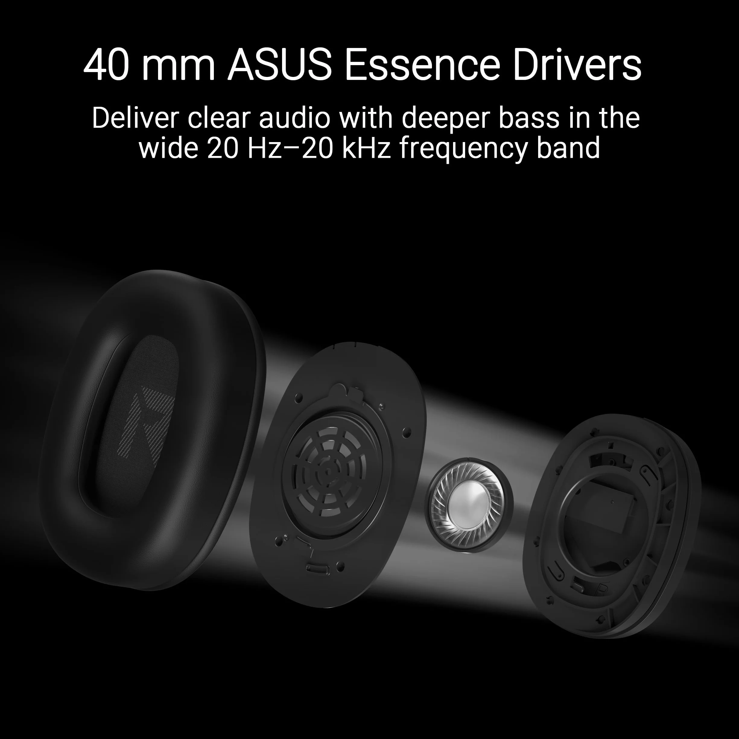 ASUS TUF H1 GEN II - Przewodowy zestaw słuchawkowy do gier, głośniki benzynowe 40 mm, wirtualny dźwięk przestrzenny 7.1, mikrofon z certyfikatem TeamSpeak, lekka konstrukcja 297 gramów