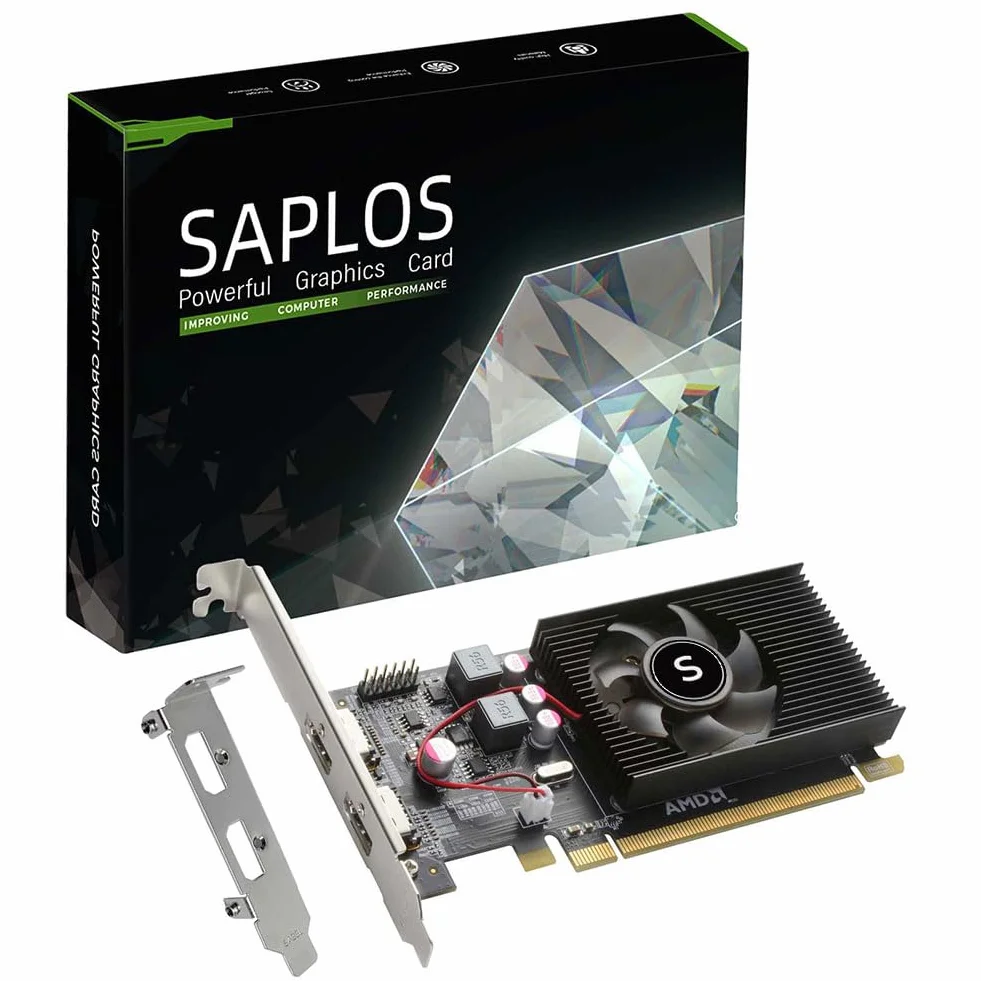 Radeon HD 6570 karta graficzna, podwójny HDMI, 1G GDDR3 64-bitowa, karty graficzne, PC, niskoprofilowy, procesor graficzny komputerowy, PCI Express x 16, 60 W niska moc, Plug & Play, chłodzenie powietrzem z pojedynczym wentylatorem