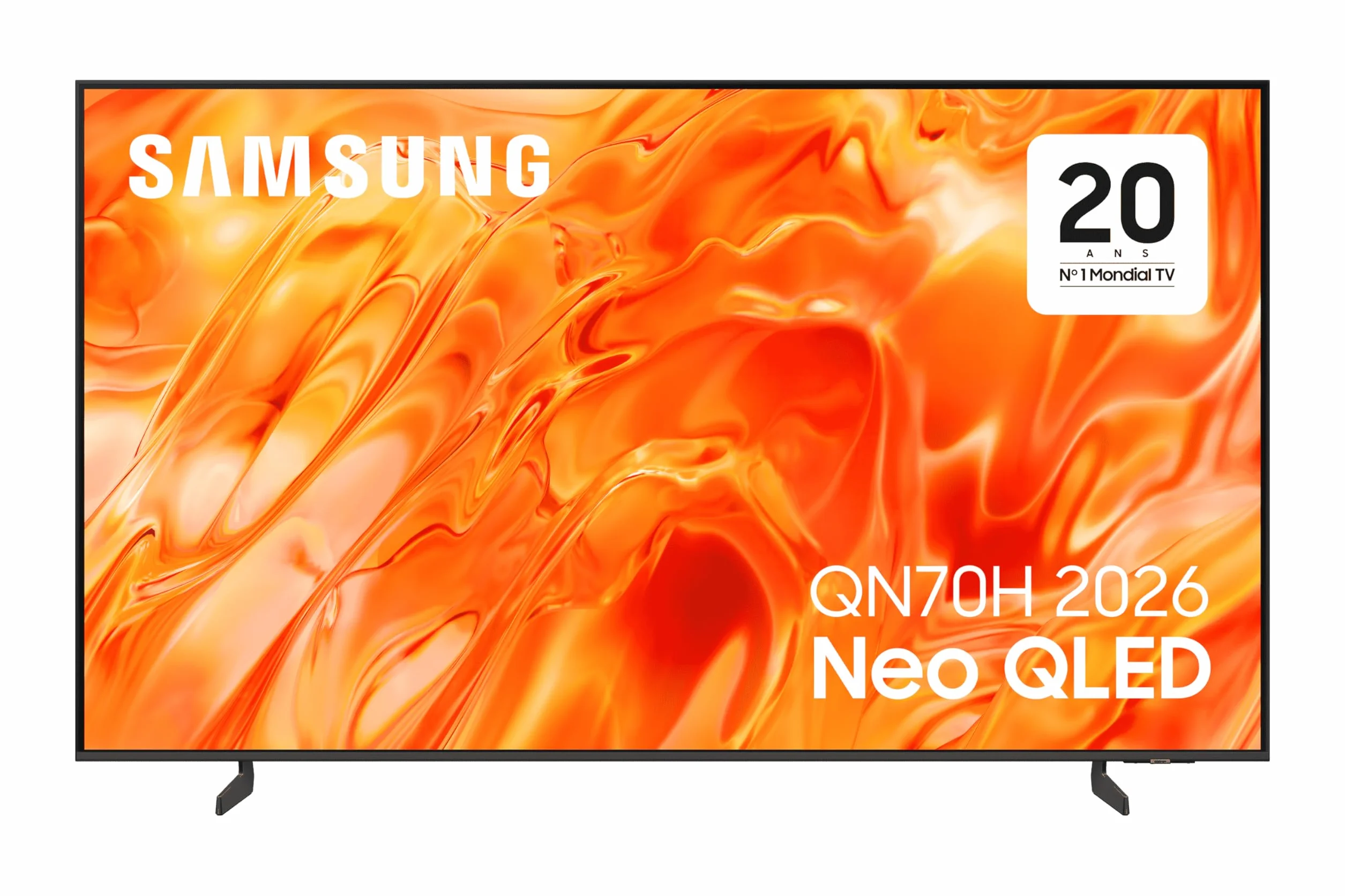 Samsung QN70H Smart TV 43 Cale Mini LED Neo QLED 4K, Quantum Mini LED, prawdziwa QLED 100% Objętość kolorów, procesor Crystal 4K zoptymalizowany przez sztuczną inteligencję, ruch Xcelerator, Vision AI