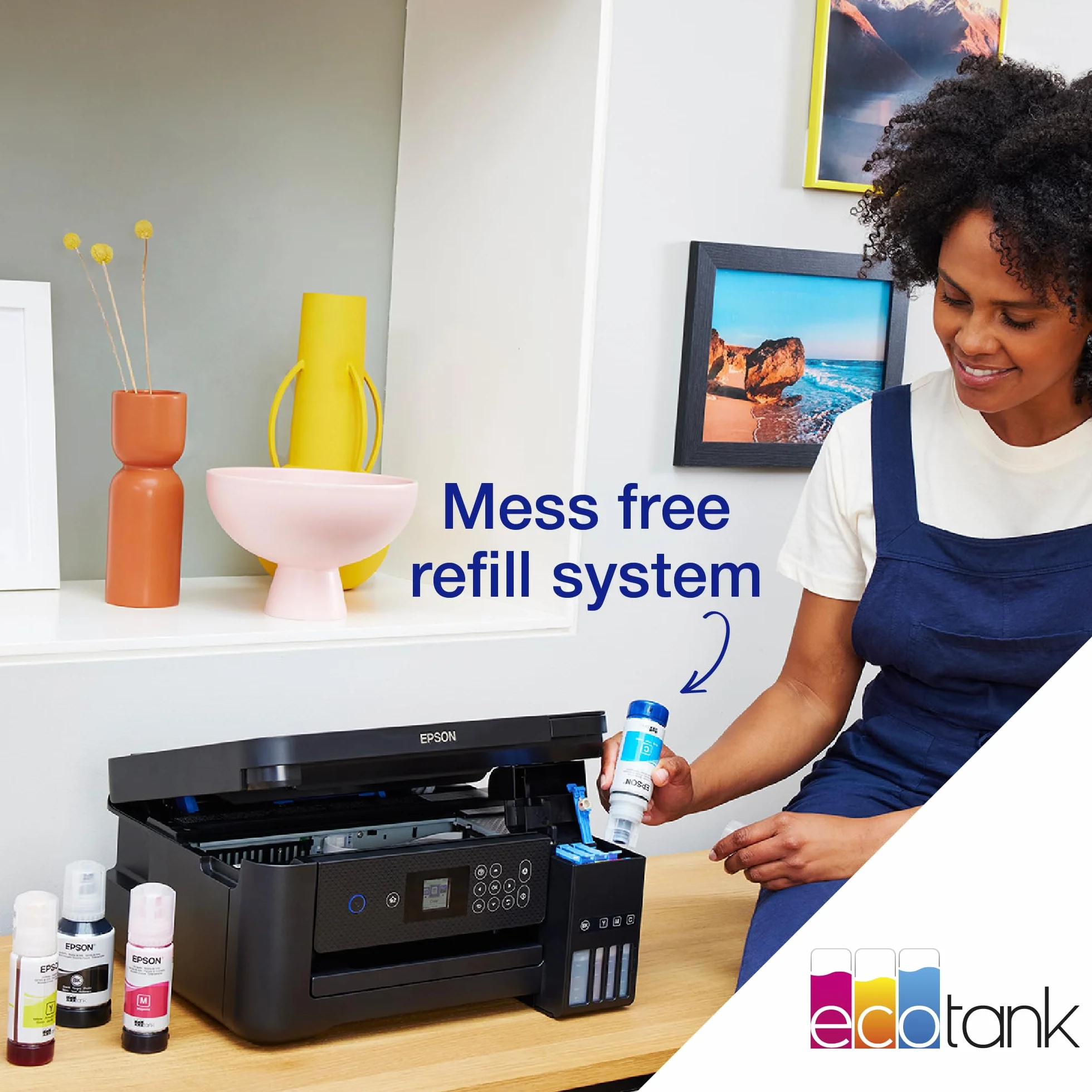 Epson EcoTank ET-2850 Drukarka zbiornika atramentowego Wi-FI do druku/skanowania/kopiowania, do 3 lat atramentu w zestawie