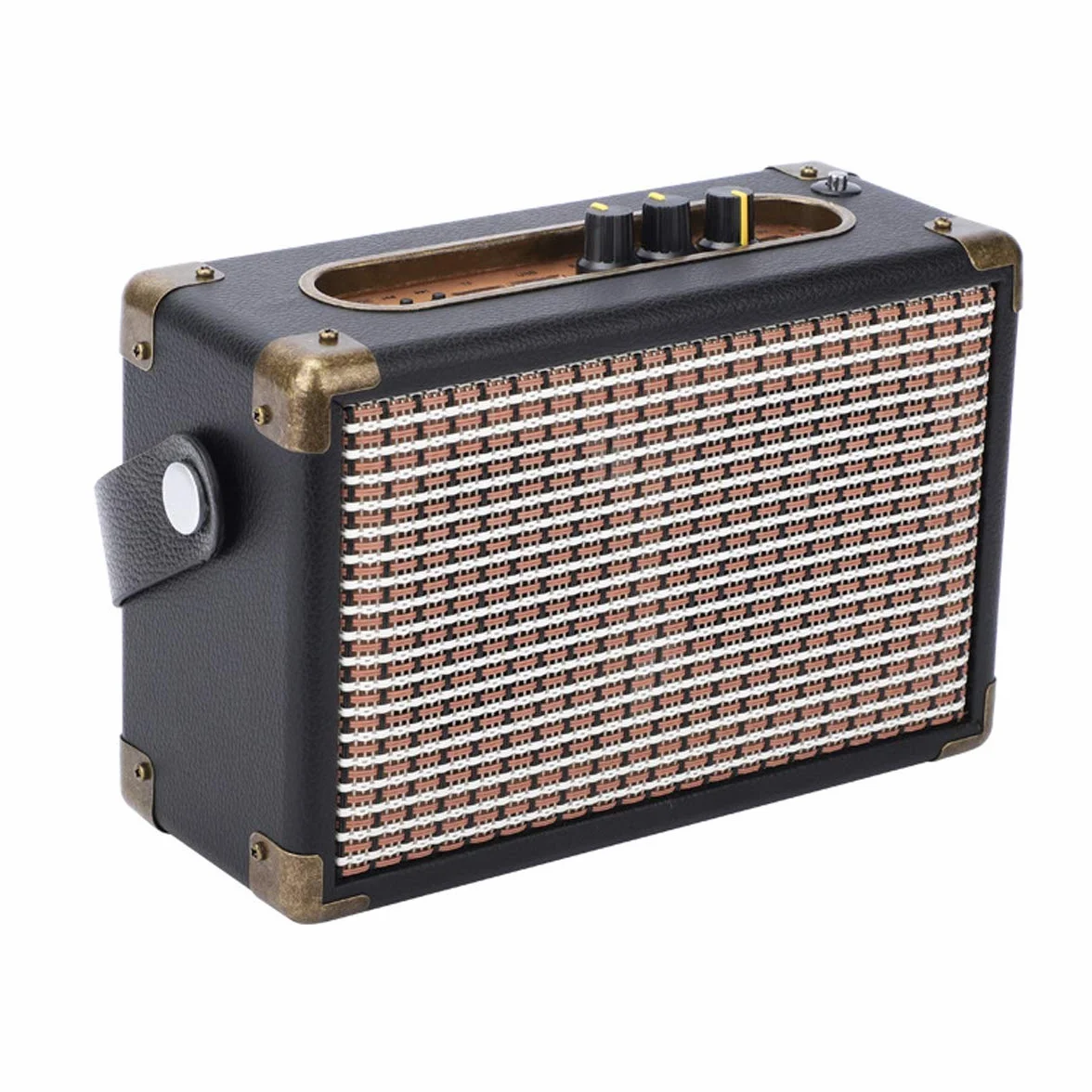 Przenośny głośnik Bluetooth z designem retro, radiem FM/AM i łącznością USB do rozrywki w podróży