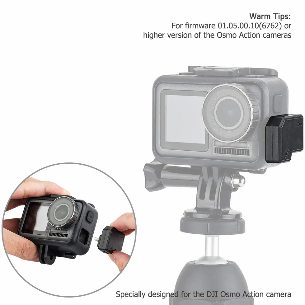 JJC Adapter mikrofonu USB-C 3,5 mm do kamery sportowej DJI Osmo Zewnętrzny adapter audio 3,5 mm do gniazda TRS, port typu C do ładowania i transmisji danych