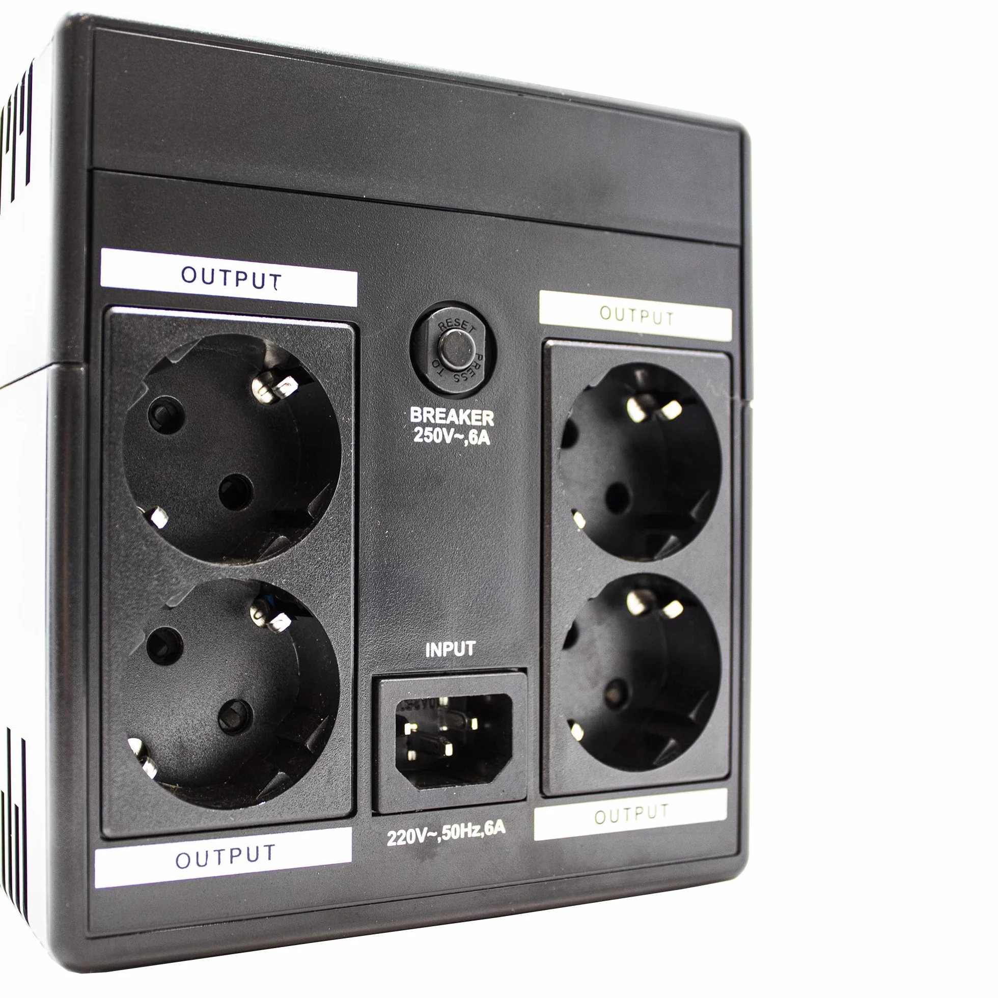 SIMPLETEK - Zasilacz awaryjny UPS 1200 VA 720 W 4 gniazda AVR PC Ochrona przeciwprzepięciowa do modemu monitora DVR | SK1200VA A1200VA | Kabel zasilający w zestawie