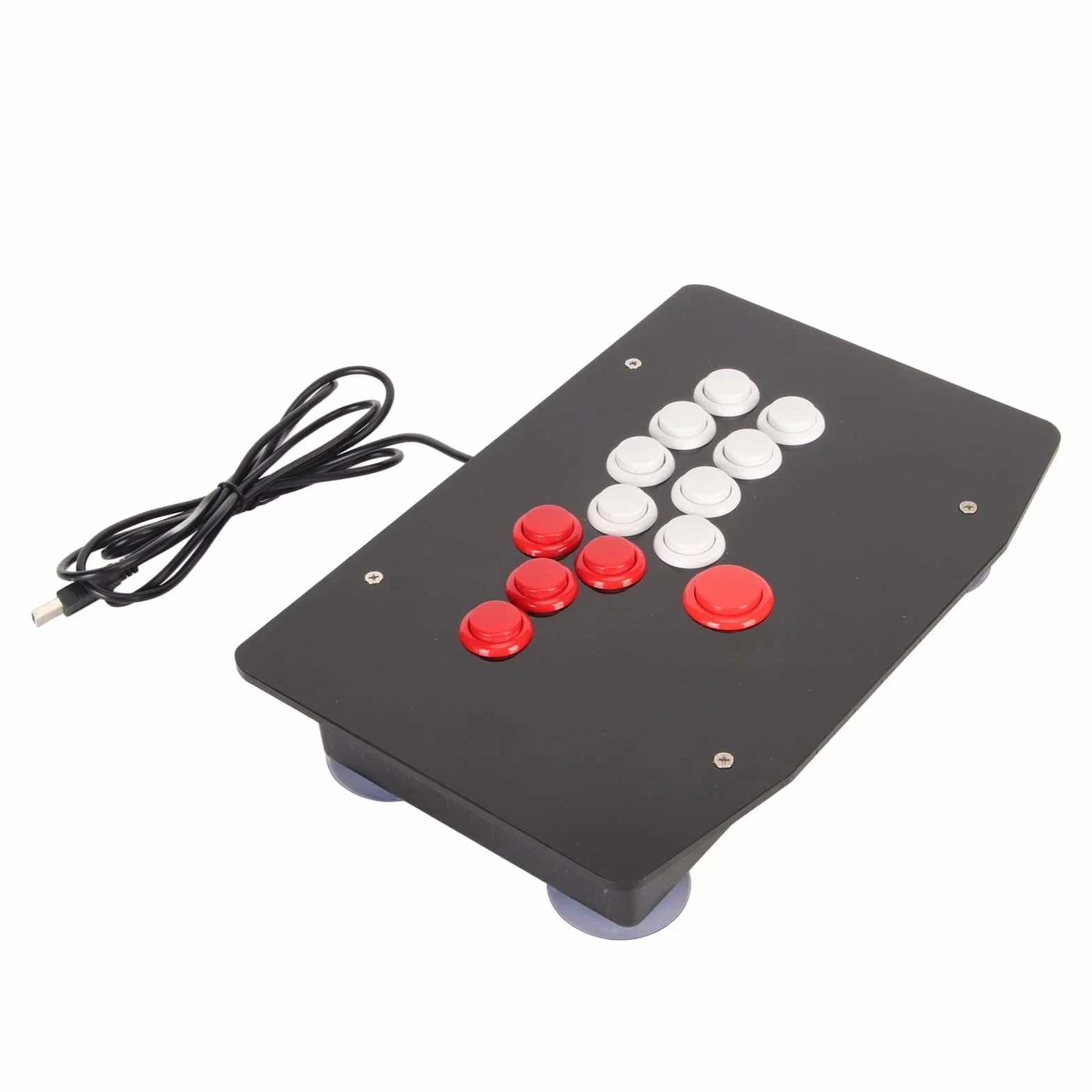 FILFEEL Fight Stick USB 2.0 z 5 Klawiszami Kierunkowymi i 8 Dużymi Przyciskami Funkcyjnymi do Gier Walki