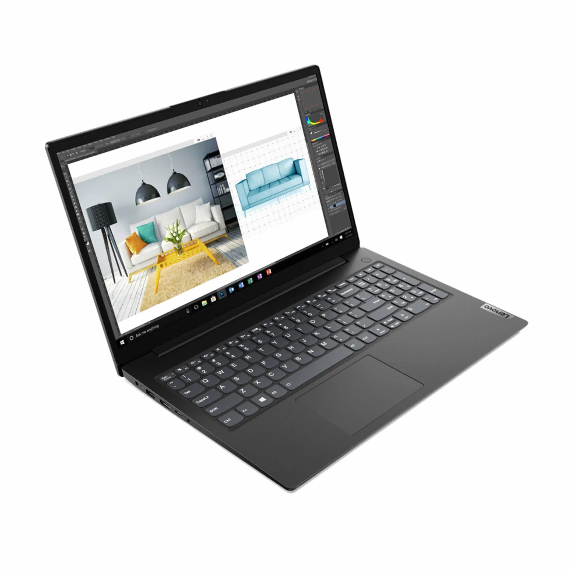 Lenovo V15 Intel i3-1215U DDR4-SDRAM Notebook 39,6 cm (15.6") Full HD 8 GB 256 GB SSD Wi-Fi 5 (802.11ac) Windows 11 Pro Czarny