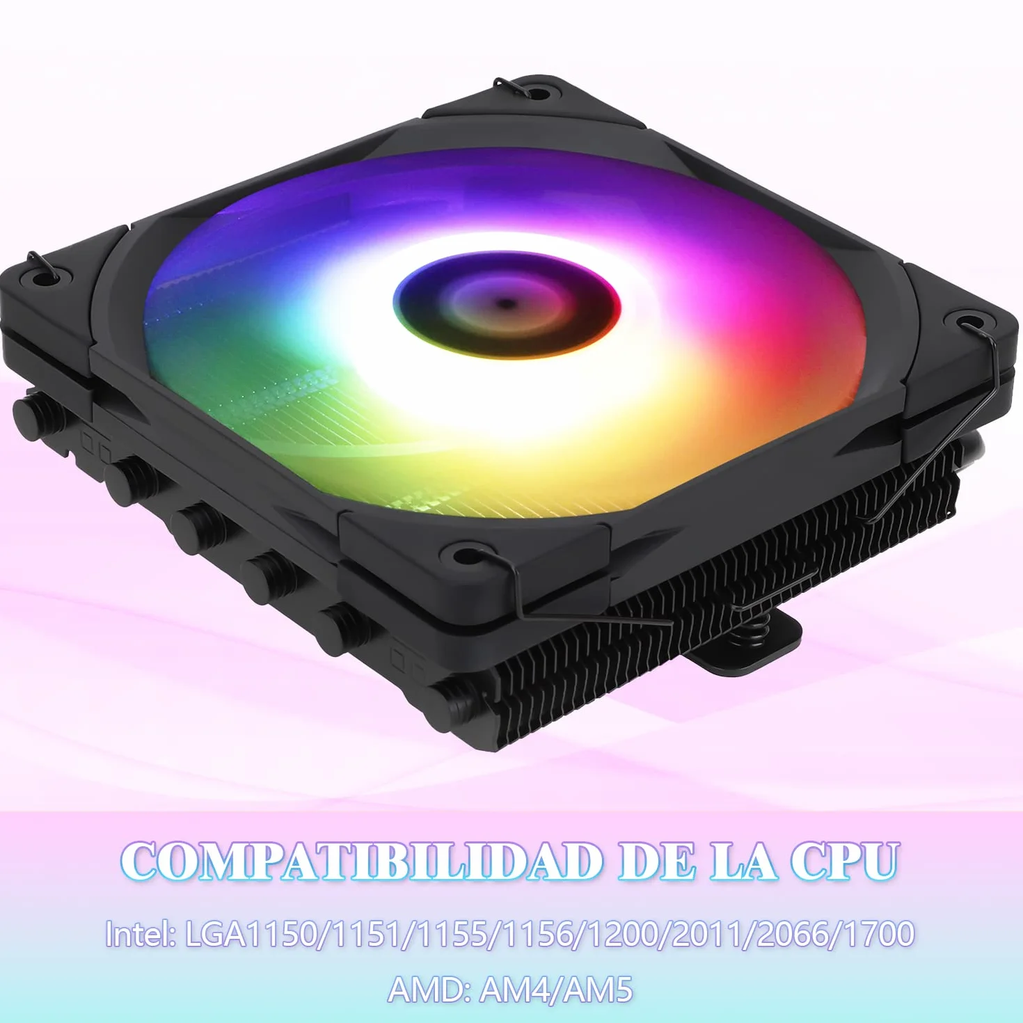 Thermalright AXP120-X67 BLACK ARGB niskoprofilowy chłodnica powietrzna CPU z recht wentylatorem 120 mm TL-C12015B-S PWM, 6 rur grzewczych, wysokość 67 mm, do AMD AM4/Intel LGA 1700/1150/1151/1155/1156