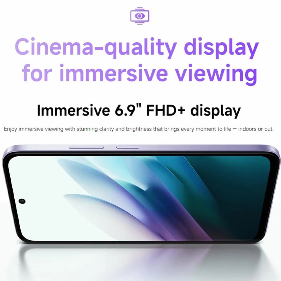 XIAOMI Redmi 15 4G smartfon, 8 GB/256 GB, 6,9 cala, wygodny dla oczu, bateria 7000 mAh, szybkie ładowanie 33 W i odwrotne ładowanie 18 W, szary tytanowy (nie zawiera ładowarki)