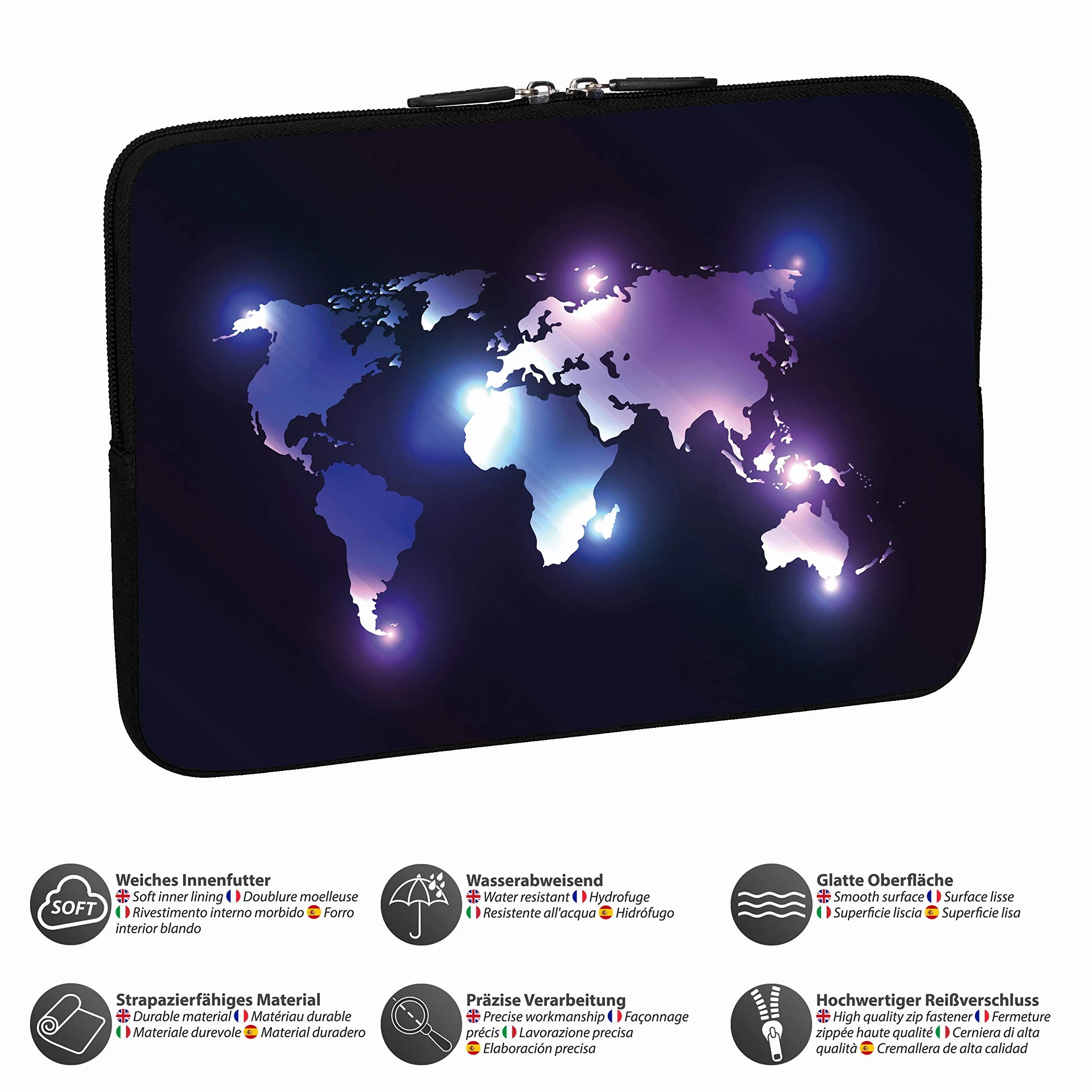 PEDEA torba na tablet pokrowiec projekt rękaw na 25 cm, ciemny świat