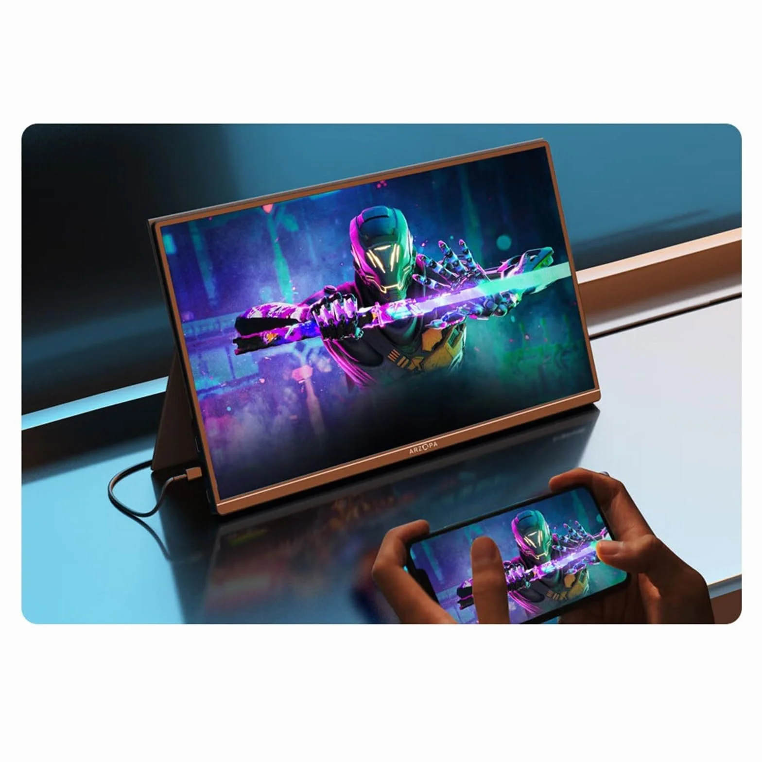 Ekran mobilny 17.3-calowy ekran zewnętrzny IPS 60 Hz dodatkowy laptopa FHD 1920 * 1080 rozdzielczość rozszerzenia konsoli do gier